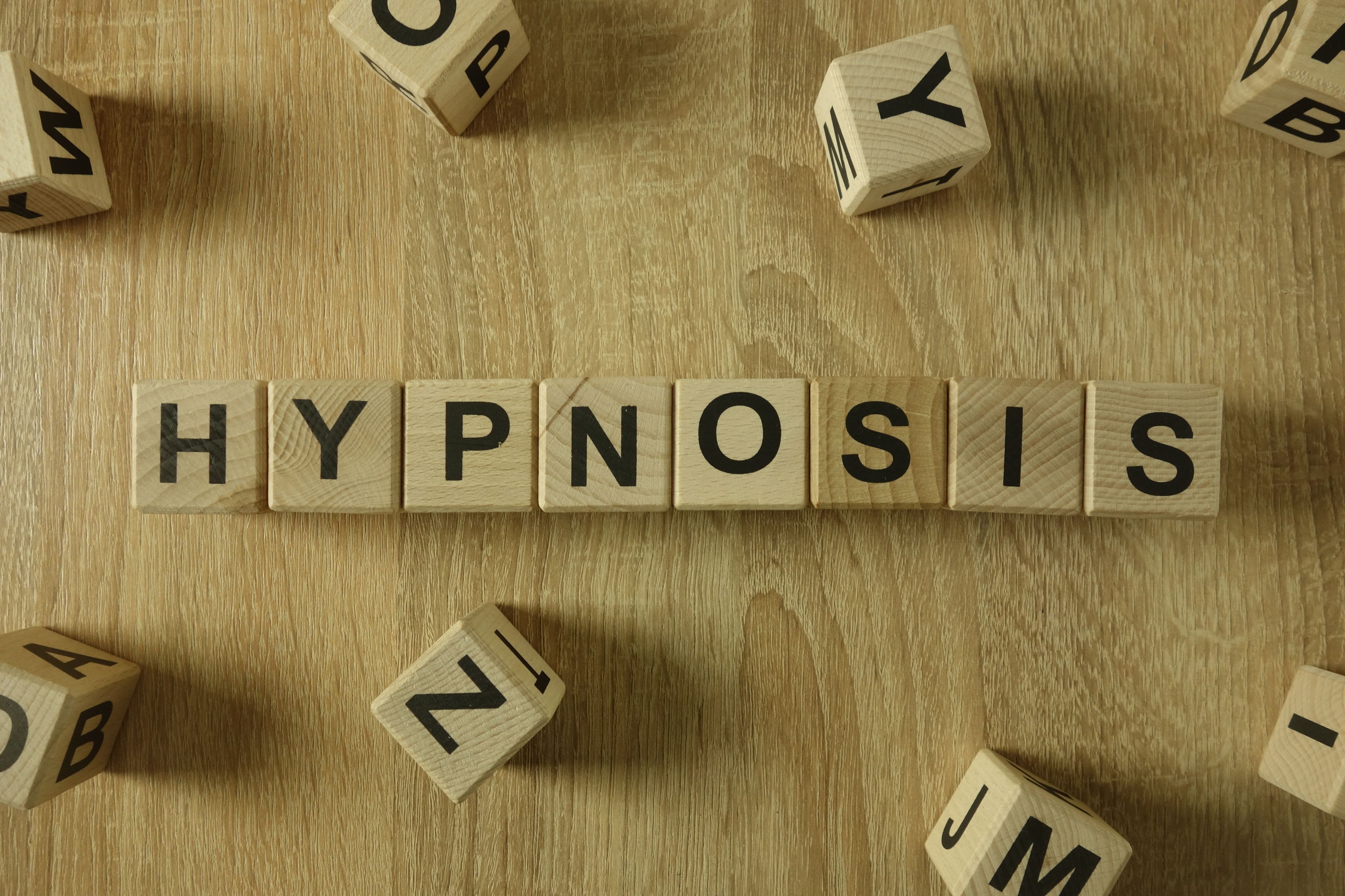 Hypnosis word from wooden blocks