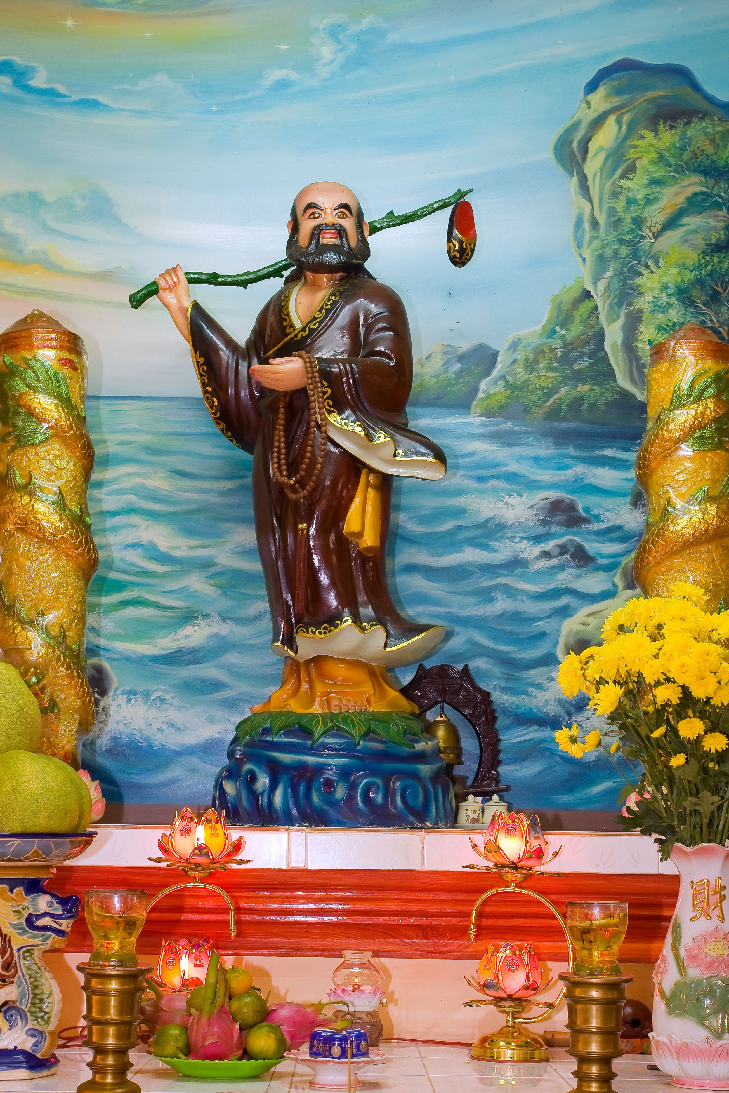 Pagoda at Cao Dai Temple, Tay Ninh, Vietnam, Southeast Asia