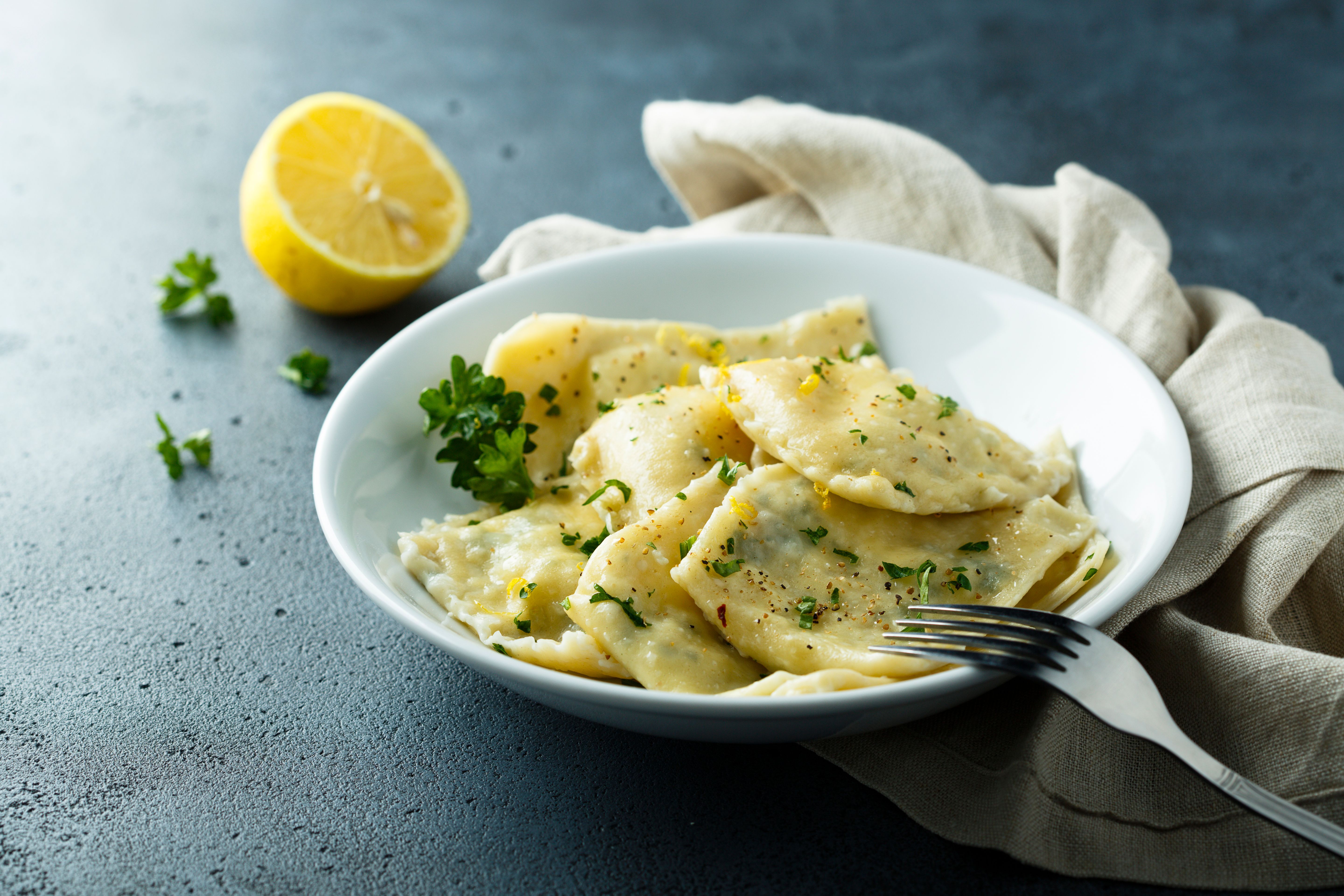 lemon ricotta ravioli