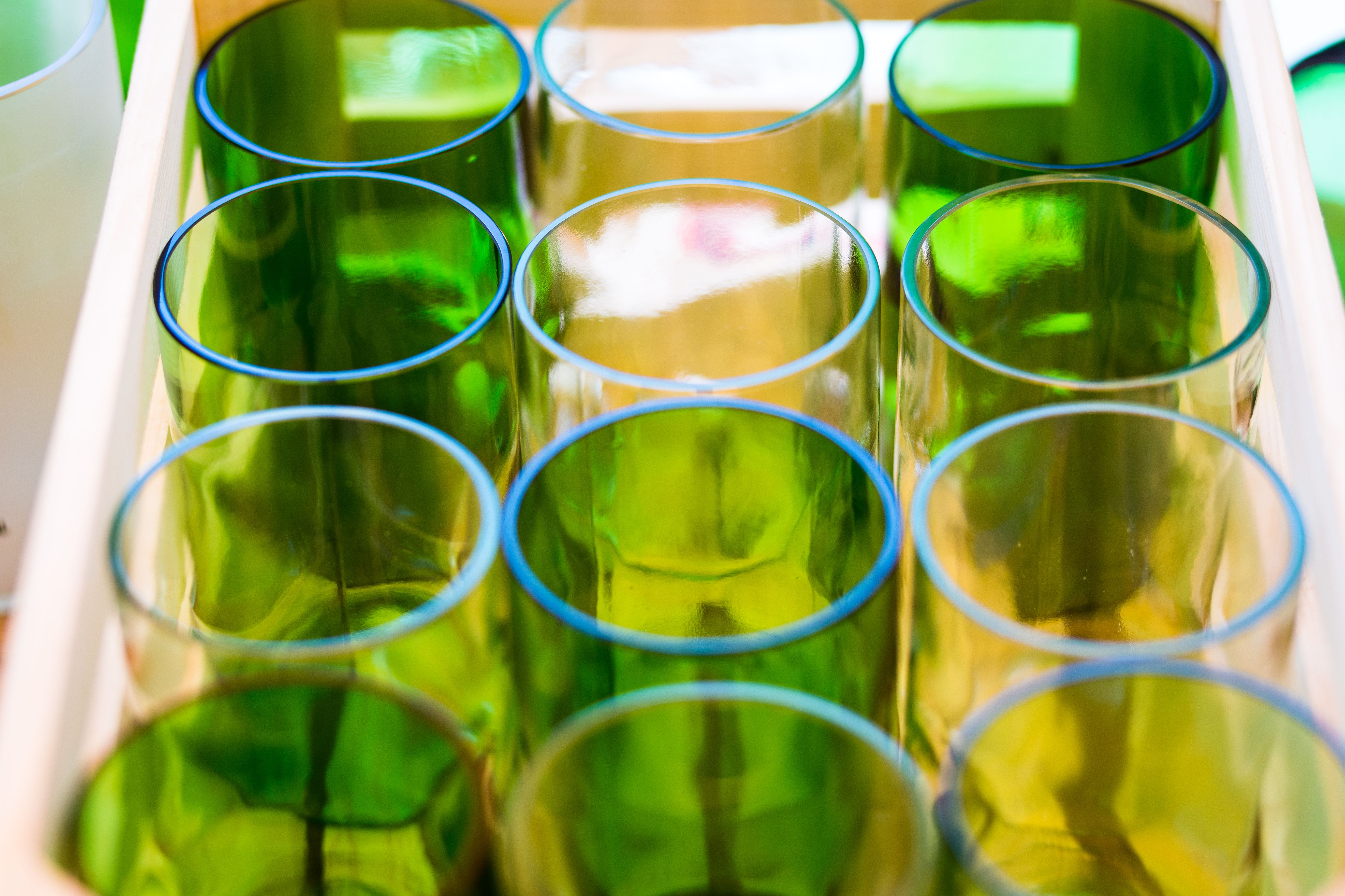 upcycled glass bottle