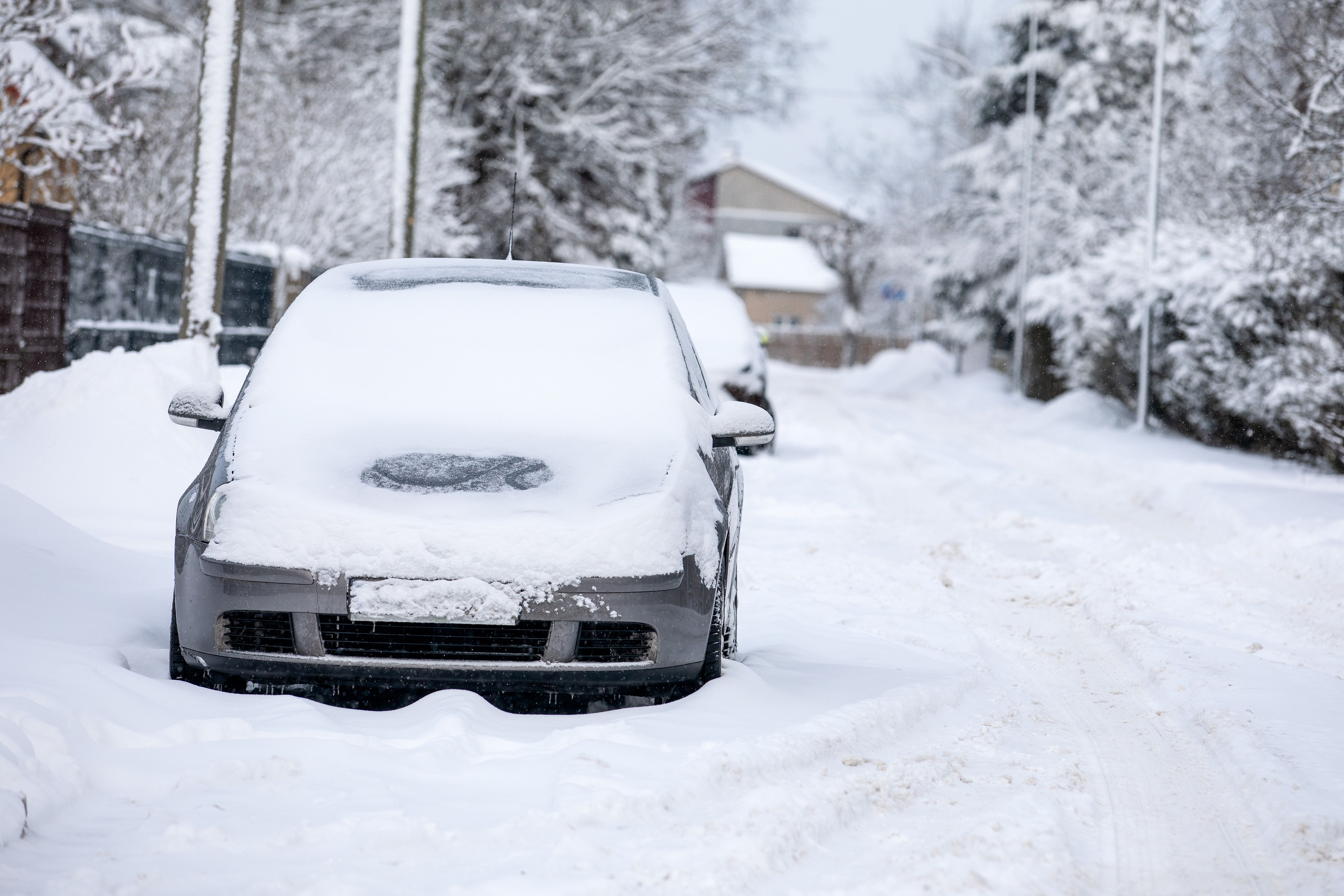 car in snow