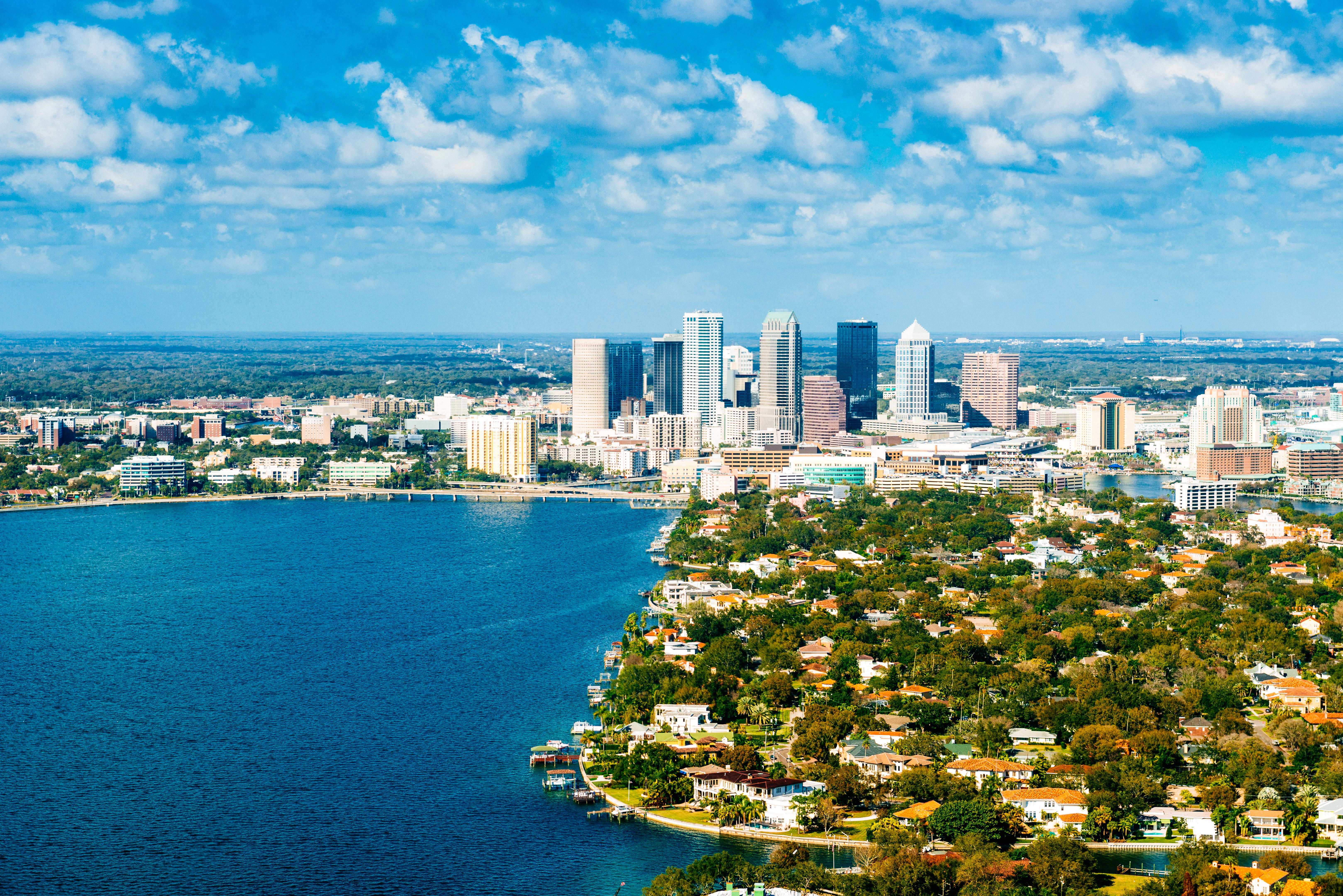 aerial view of tampa