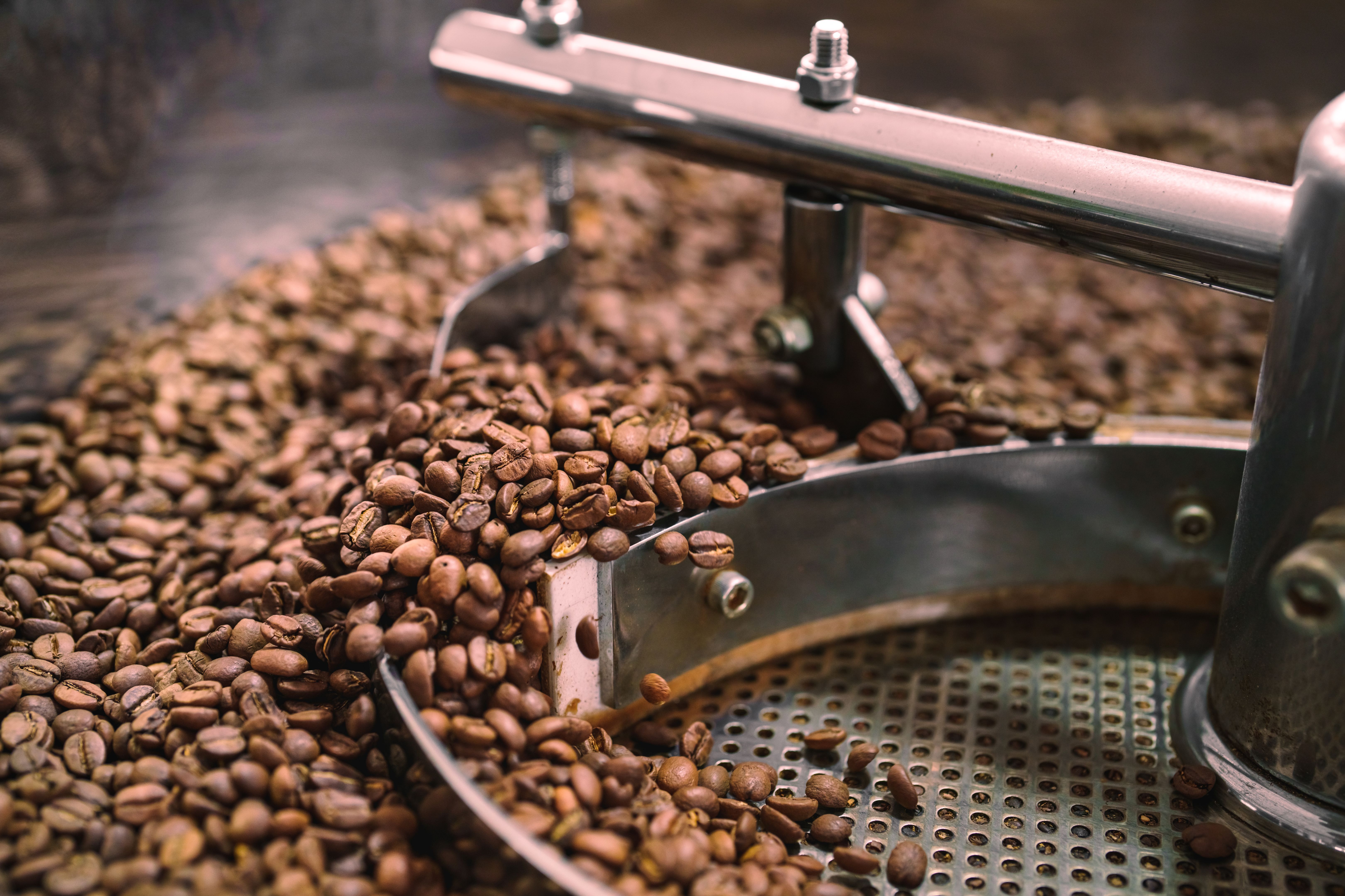 cooling roasted coffee