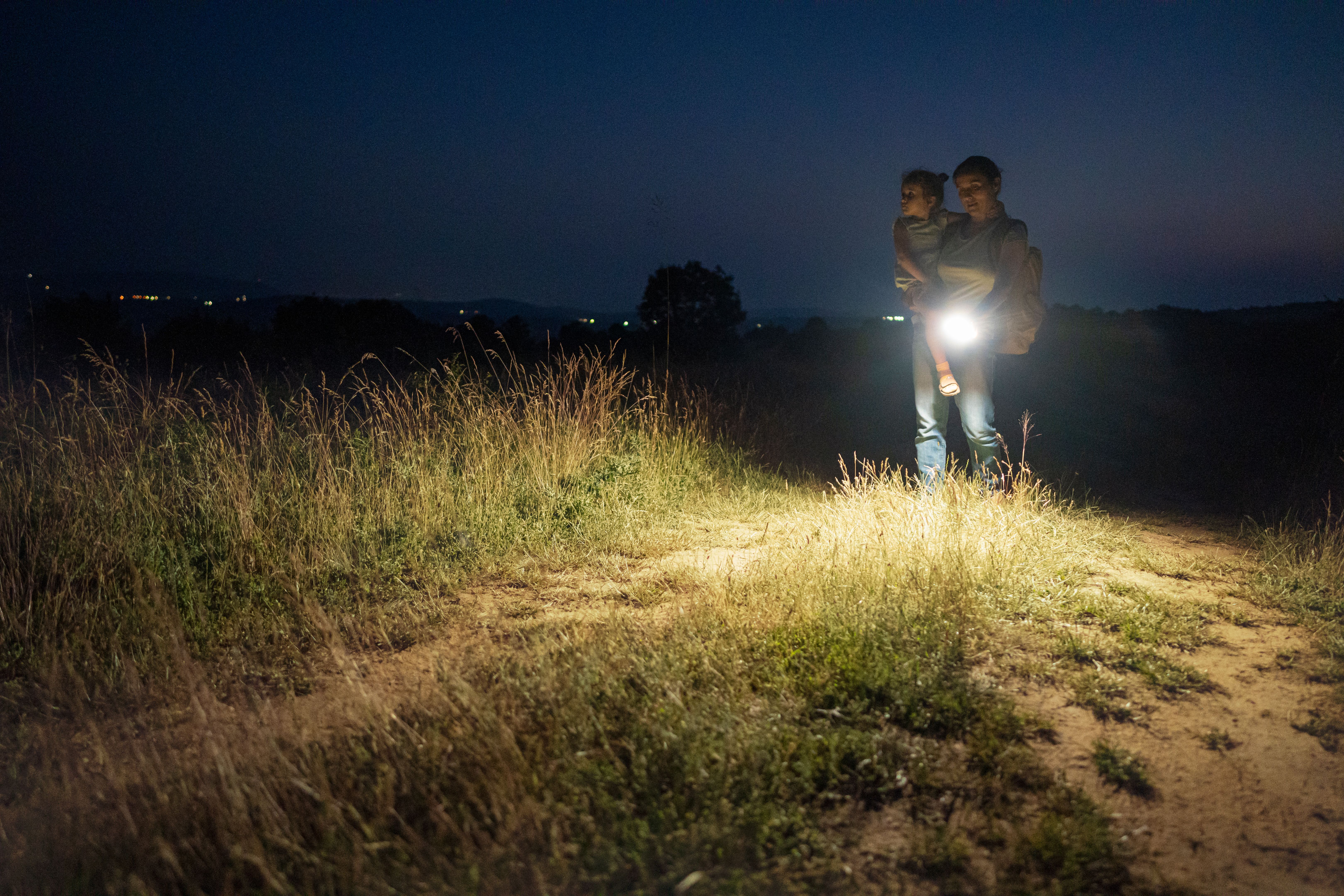 flashlight hiking