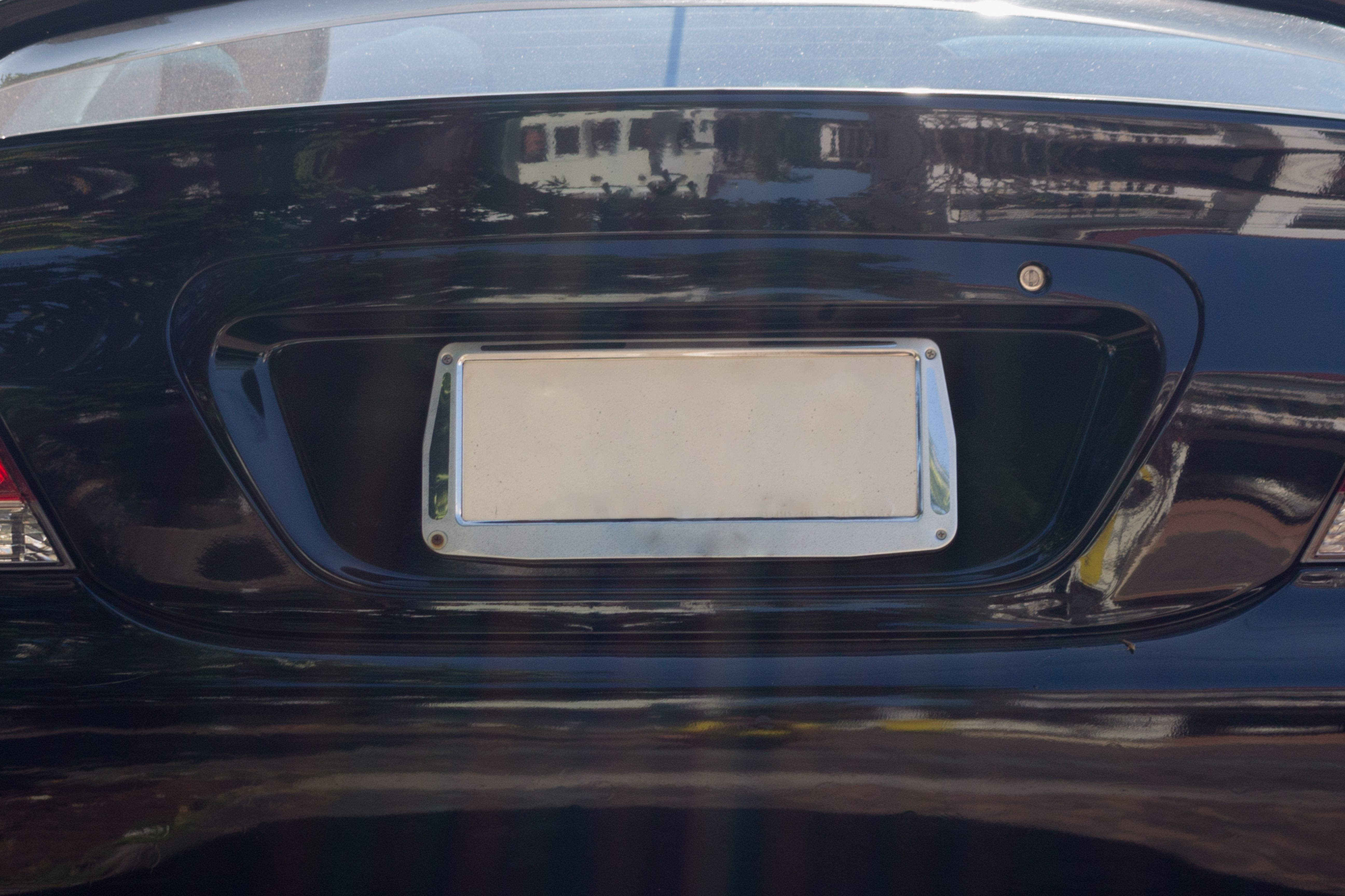 license plate on car