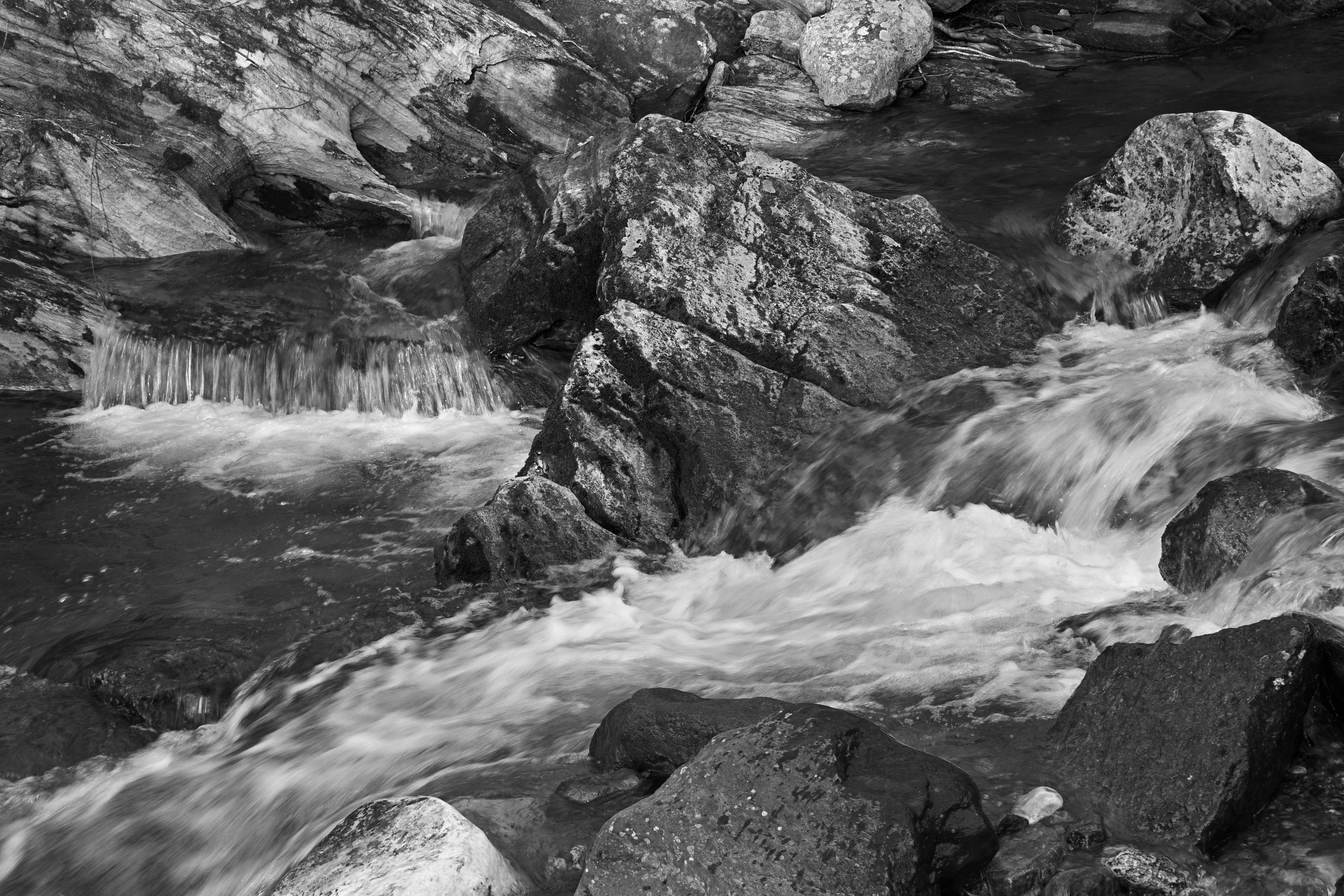 Rocky riverbed at Kent Falls, Connecticut