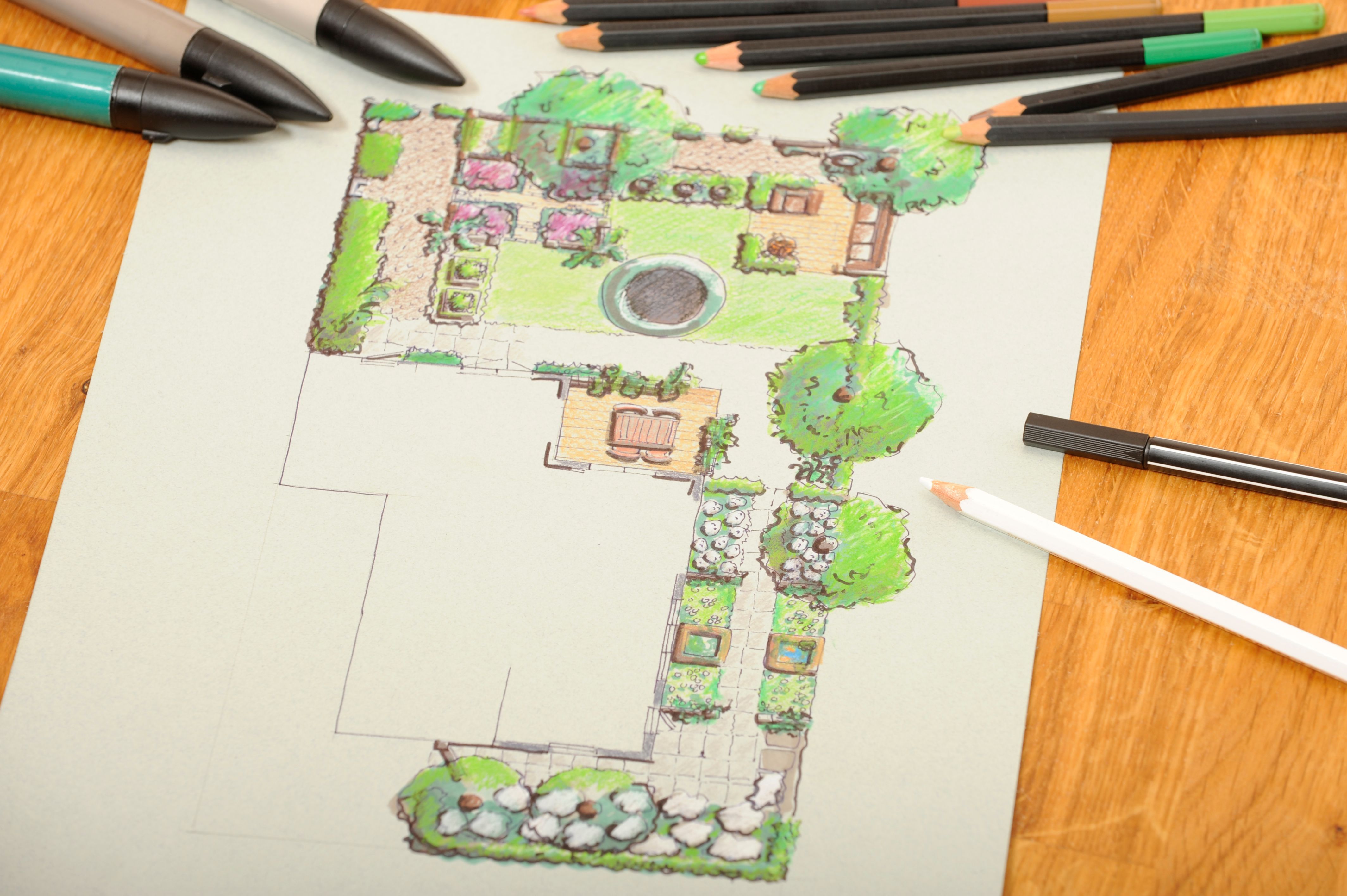 garden layout sketch