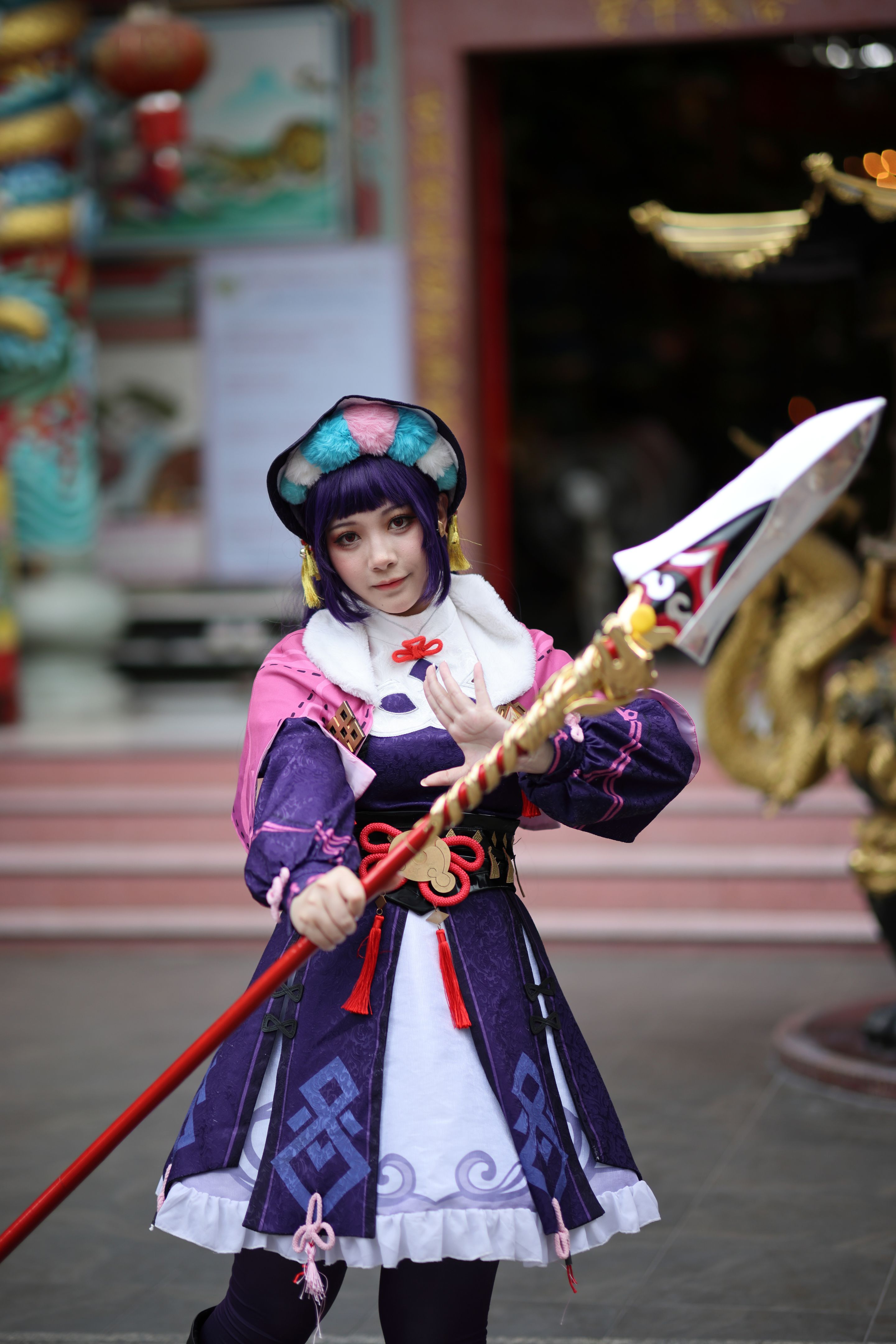 Portrait of a beautiful young woman game Cosplay with Chinese dress