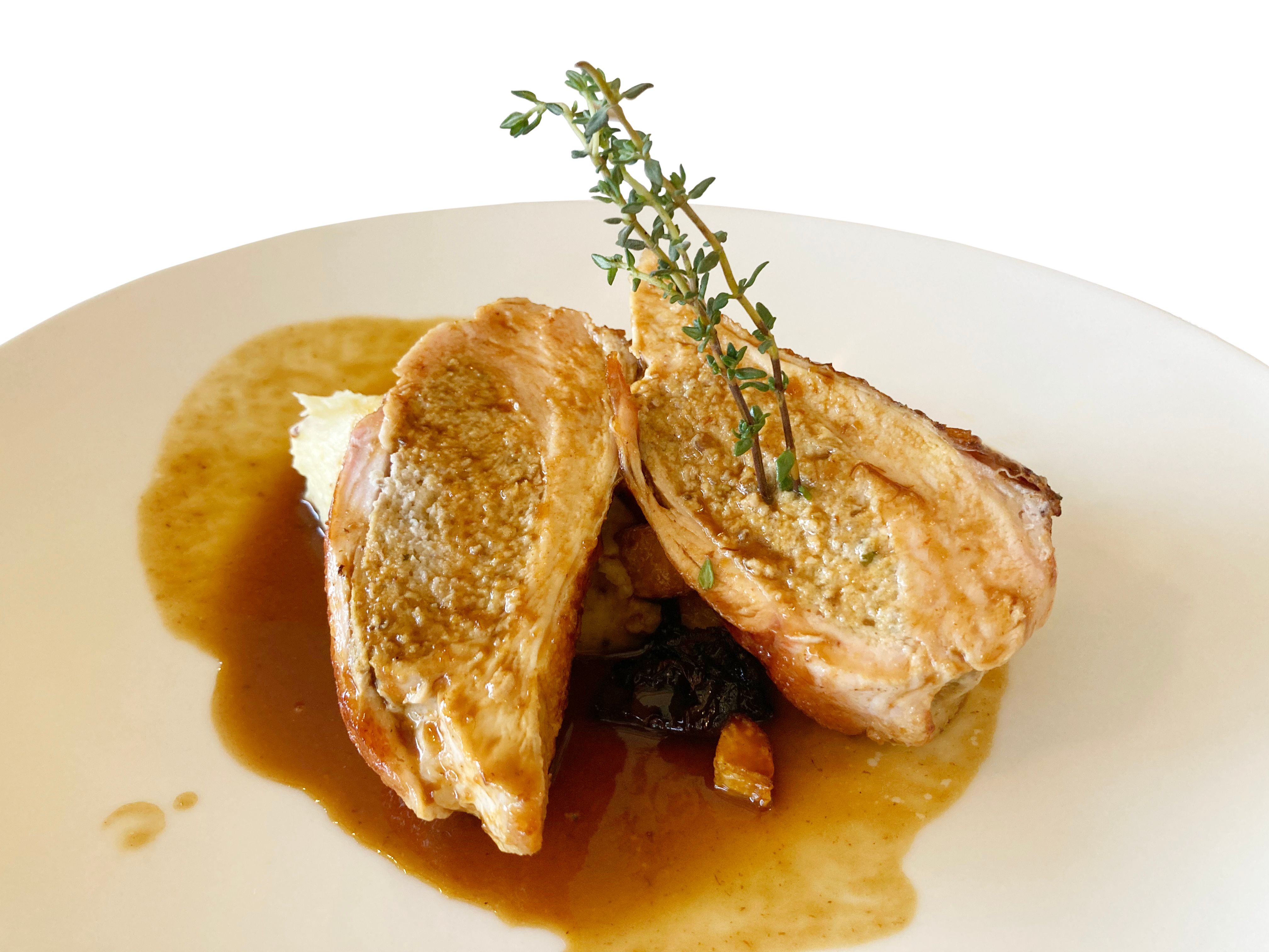 Chicken Stuffed with a Mushroom Mousse