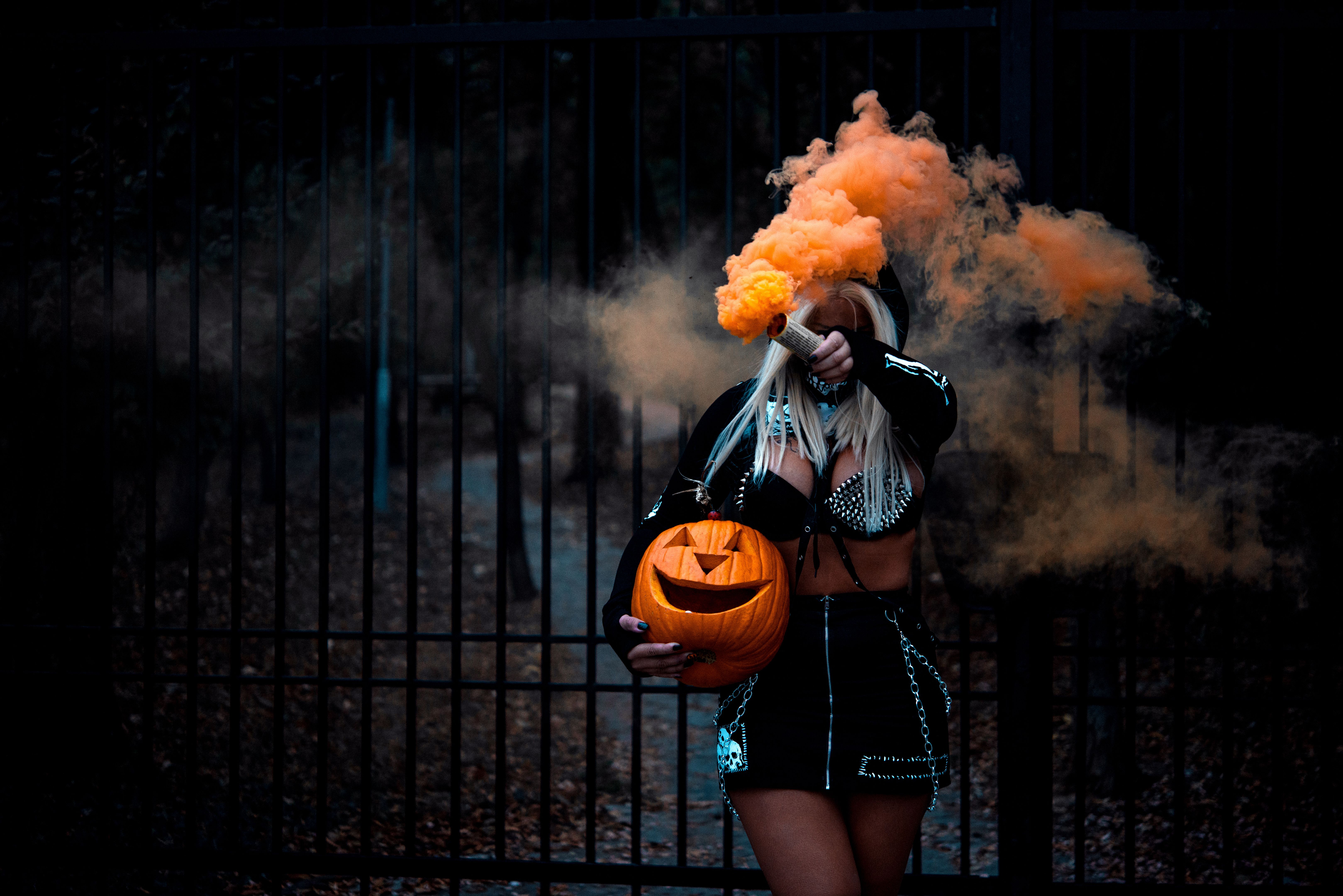 Girl with pumpkin Girl with pumpkin