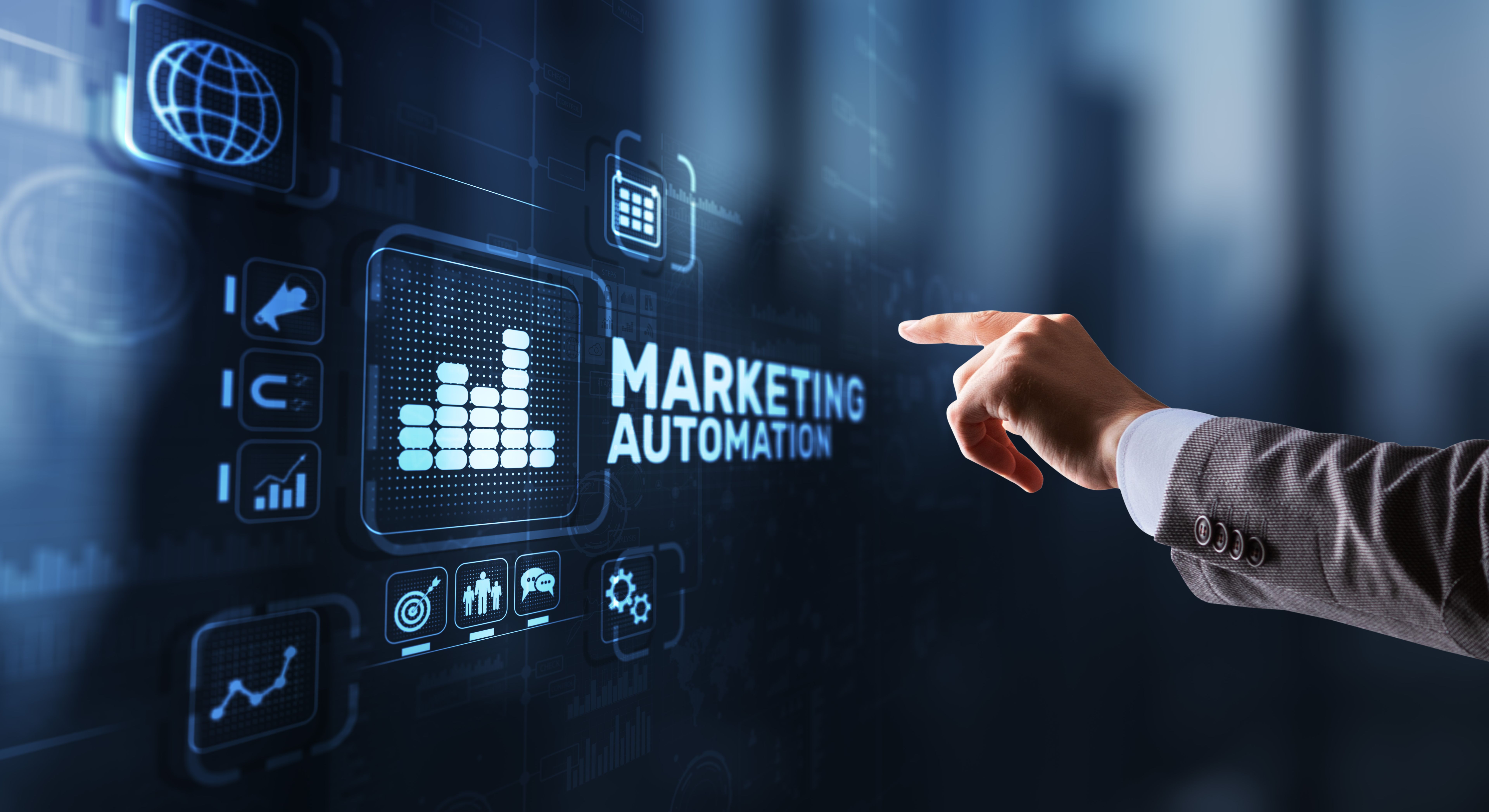Marketing automation concept. Business Technology Internet and network