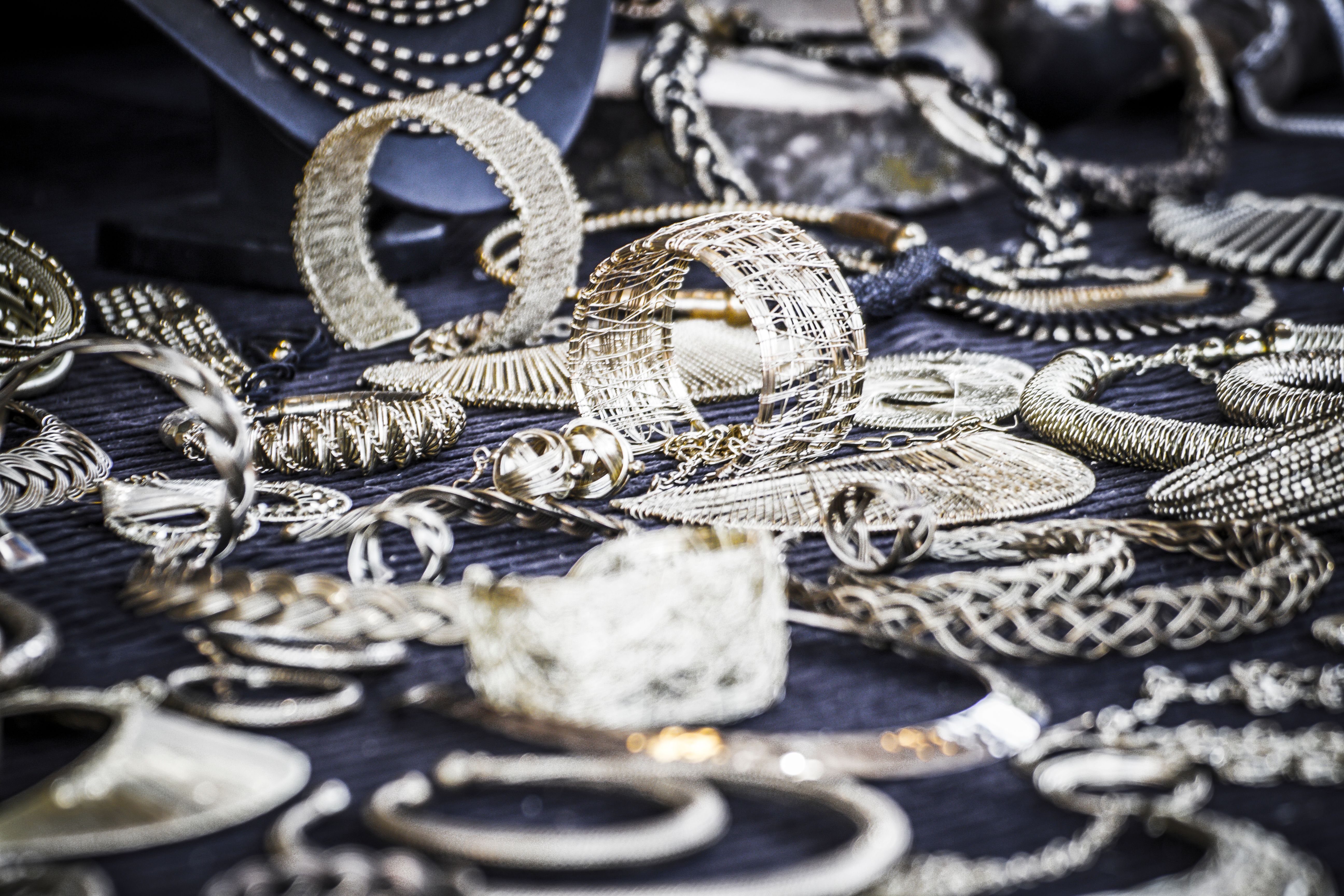 Close-Up Of Jewelry For Sale