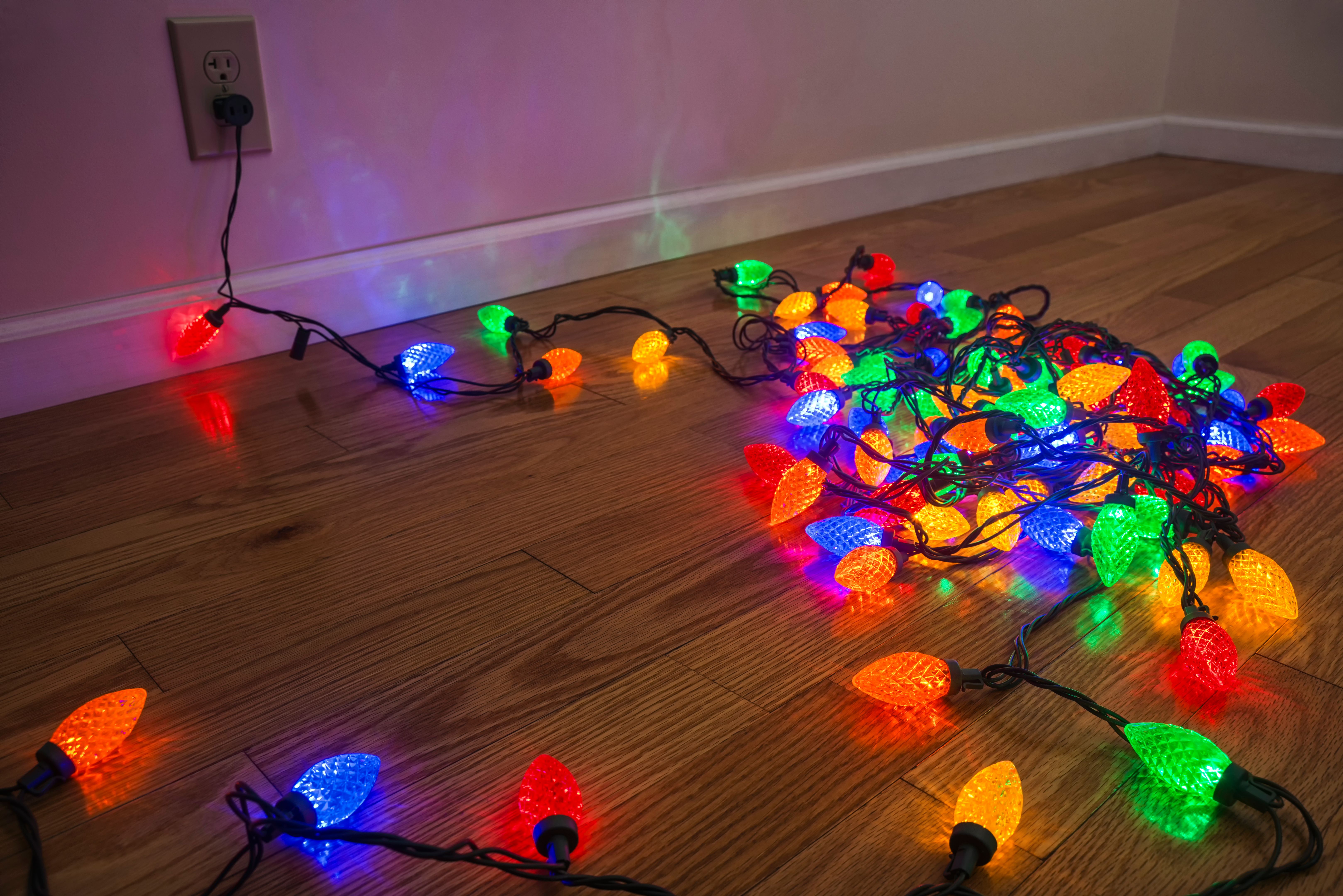 testing Christmas lights