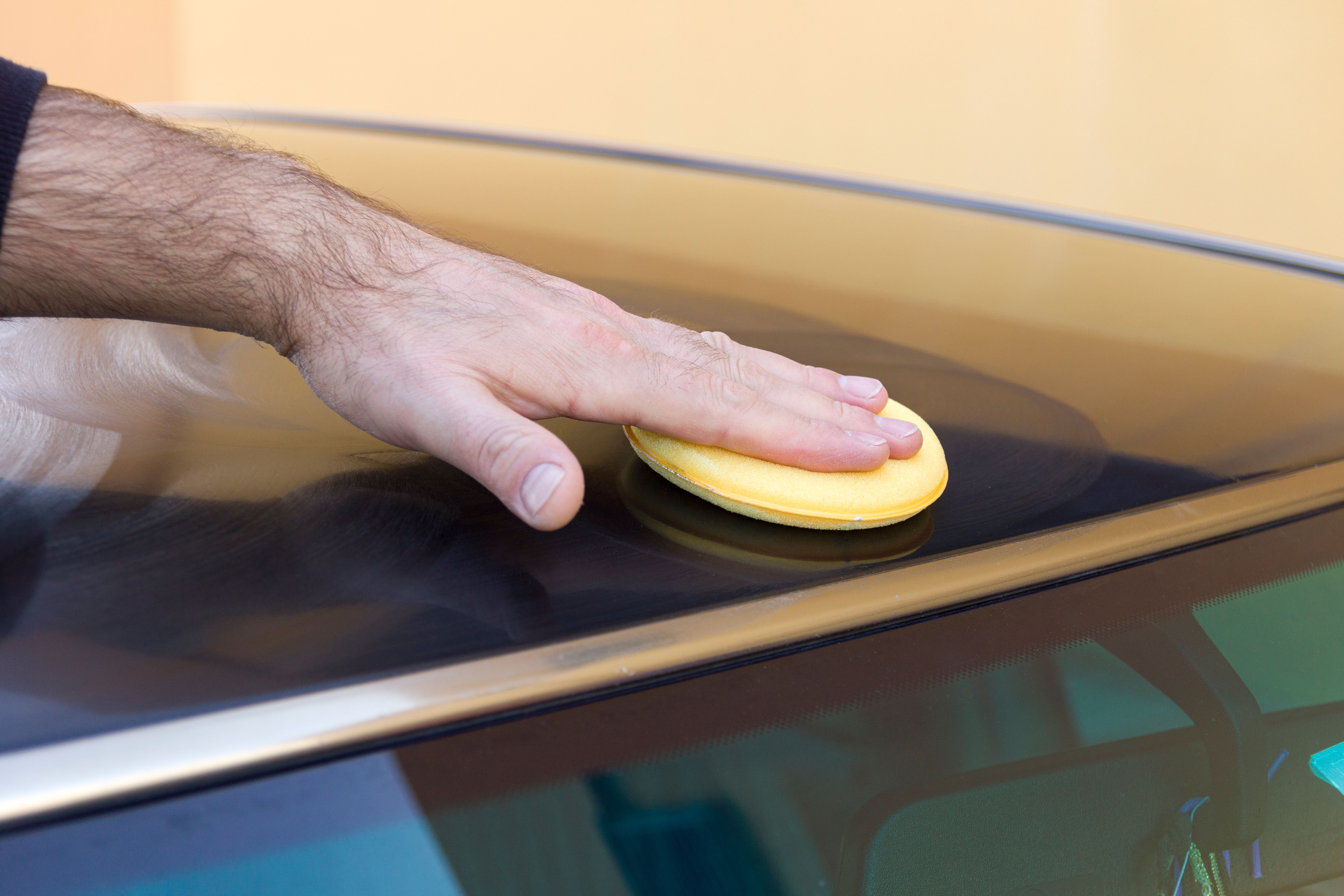 car wax application