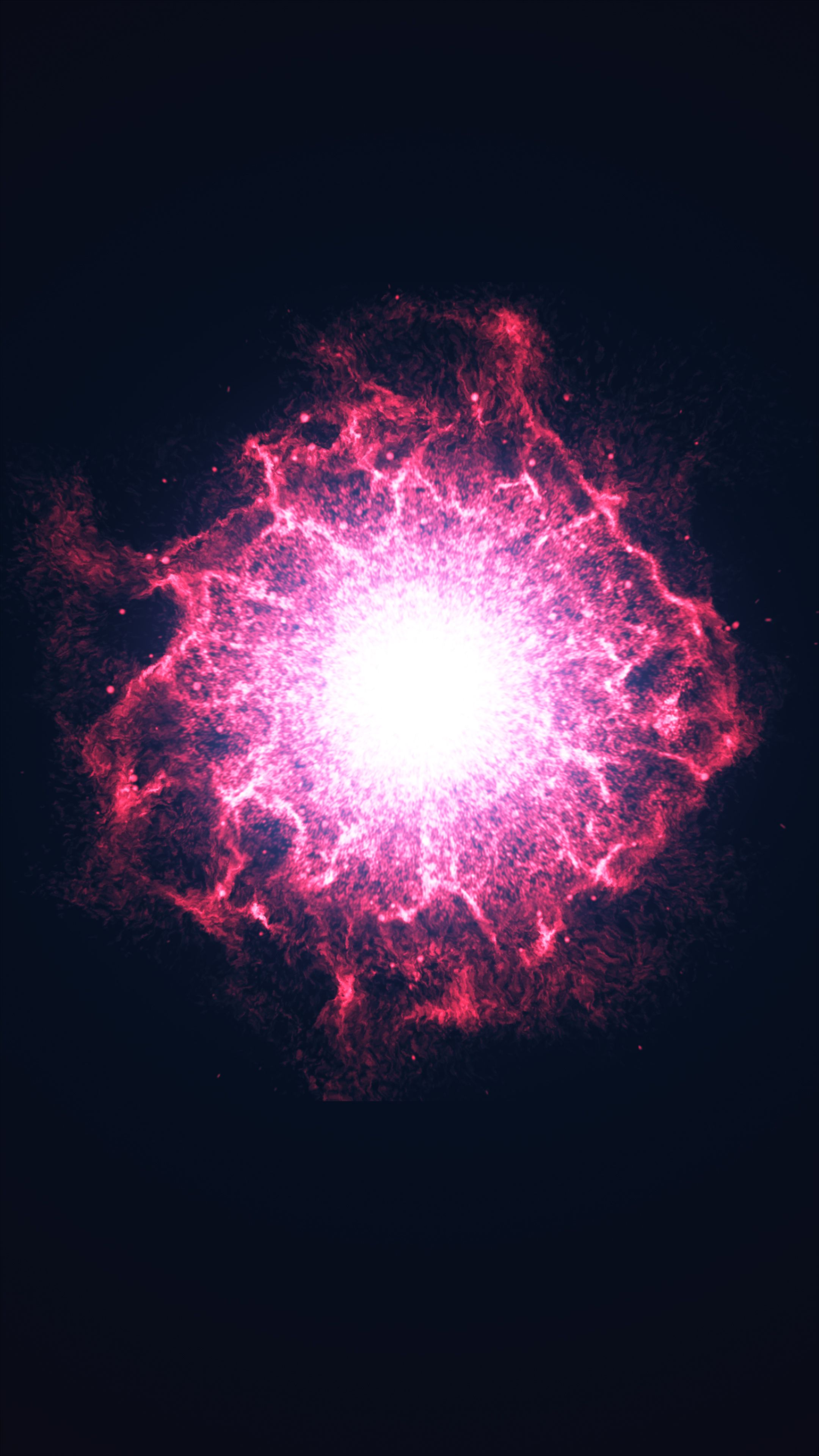 Bright explosion of electric energy in a circular pattern, resembling a cosmic burst or plasma field