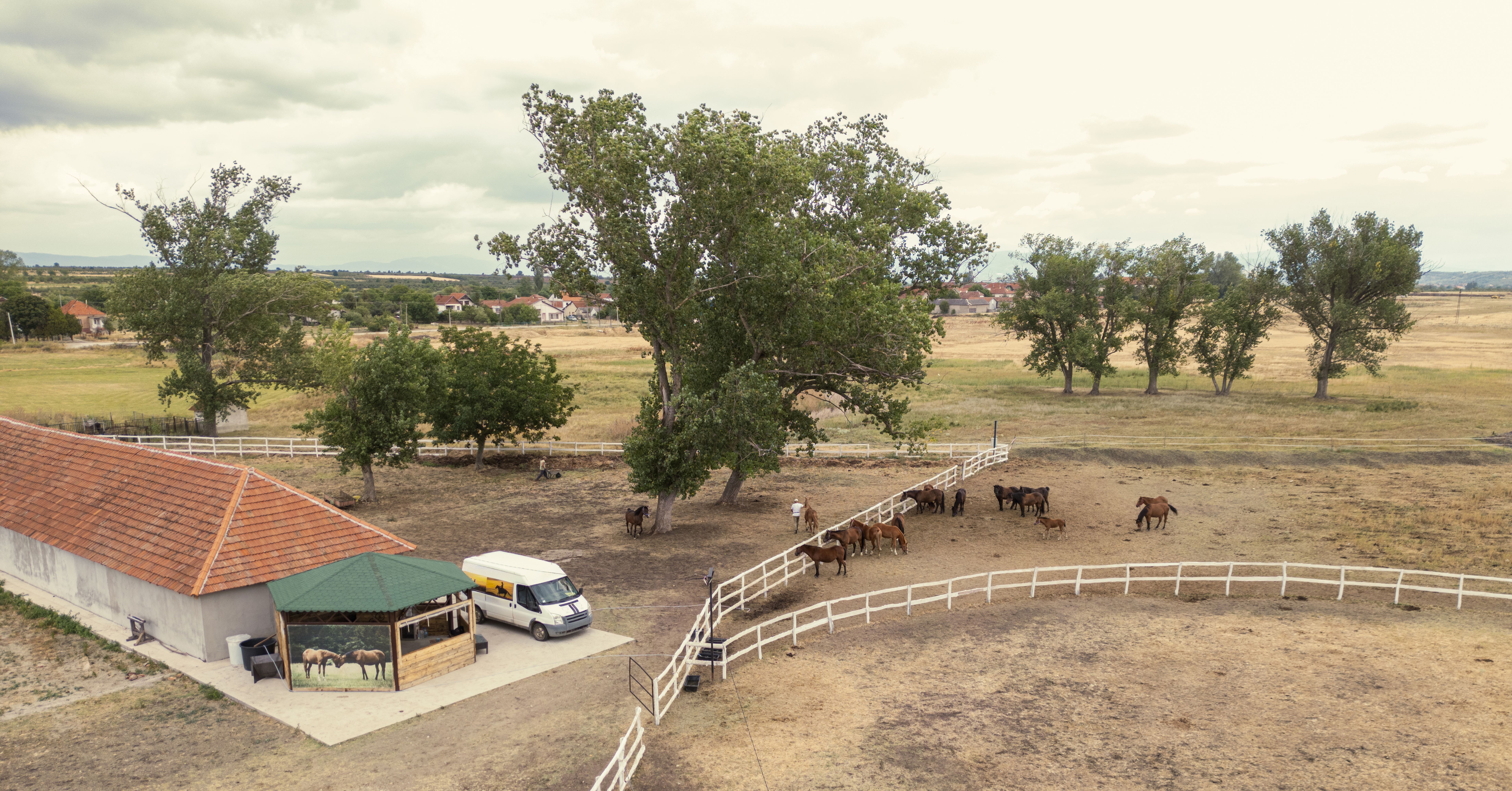 Exterior of horse ranch
