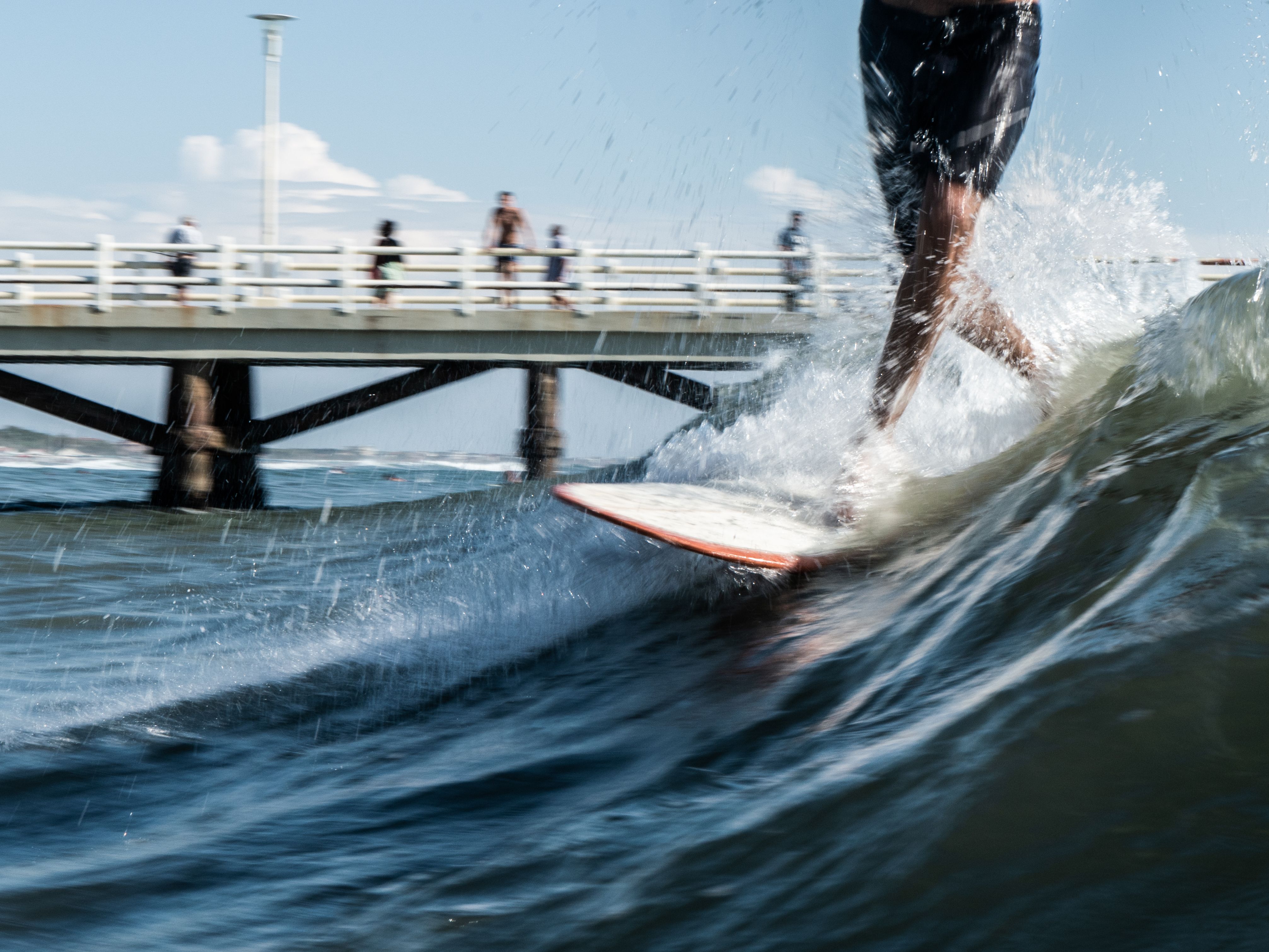 Walking on a surfboard Walking on a surfboard