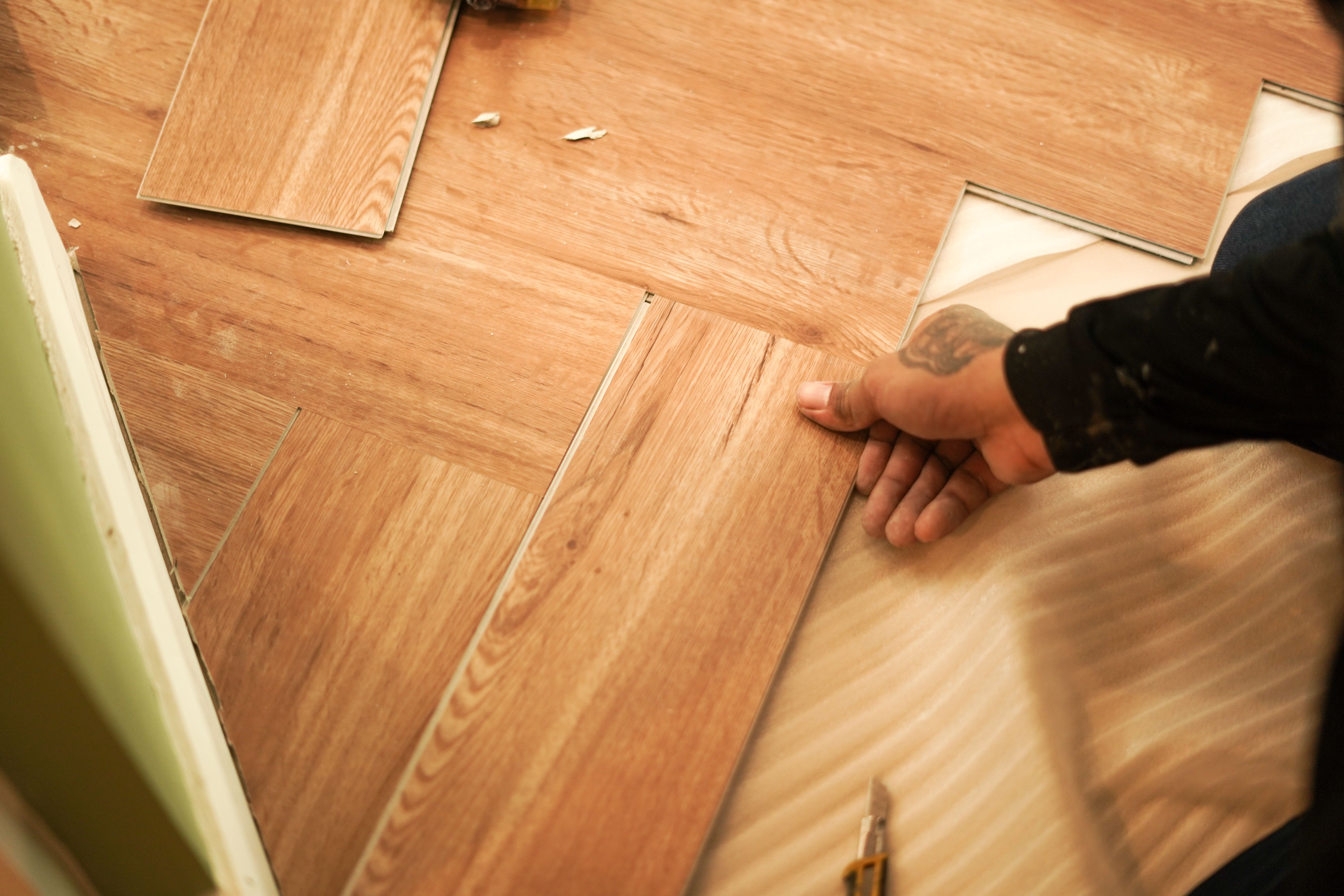 Installing Wood pattern pvc floor