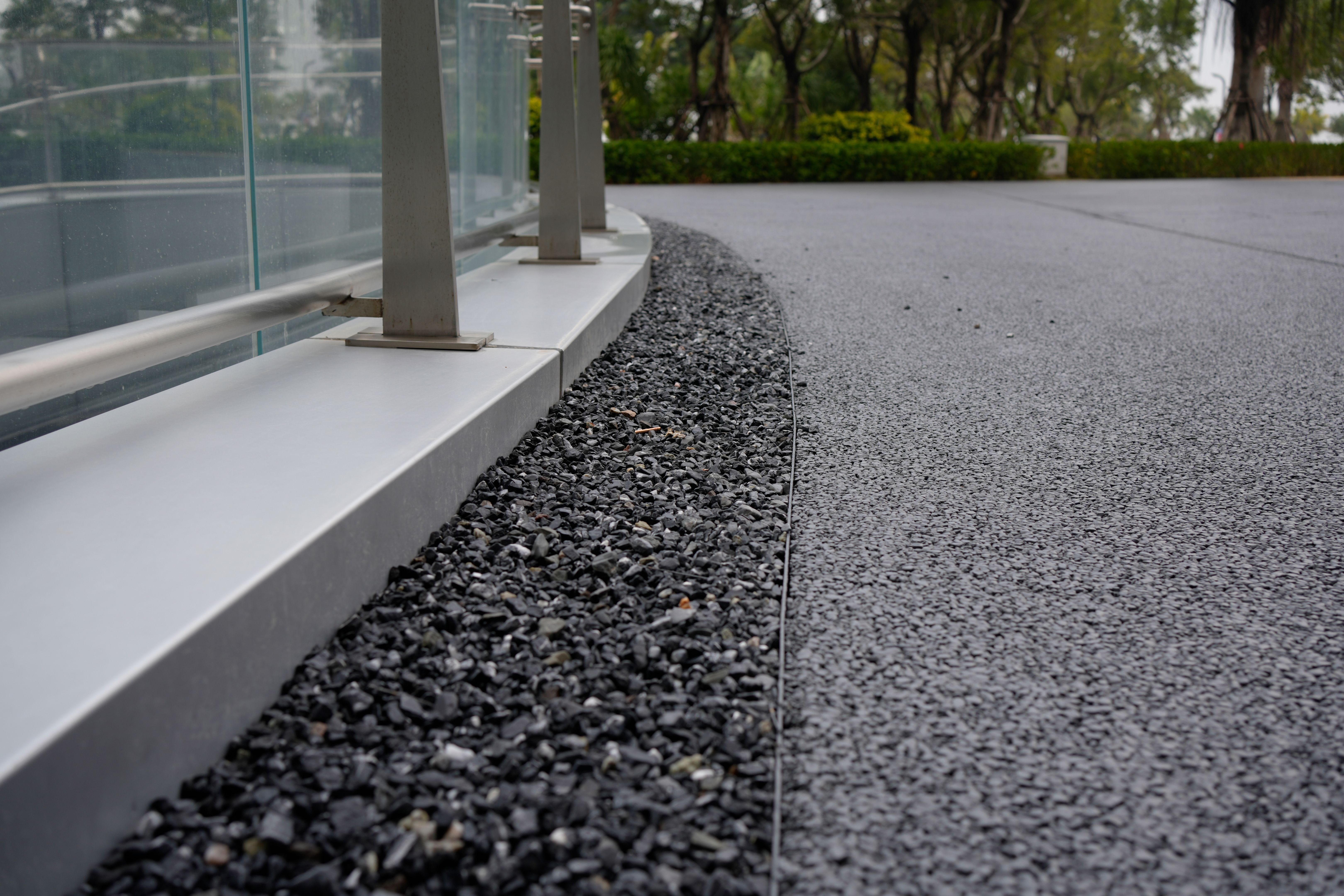 modern tarmac driveway