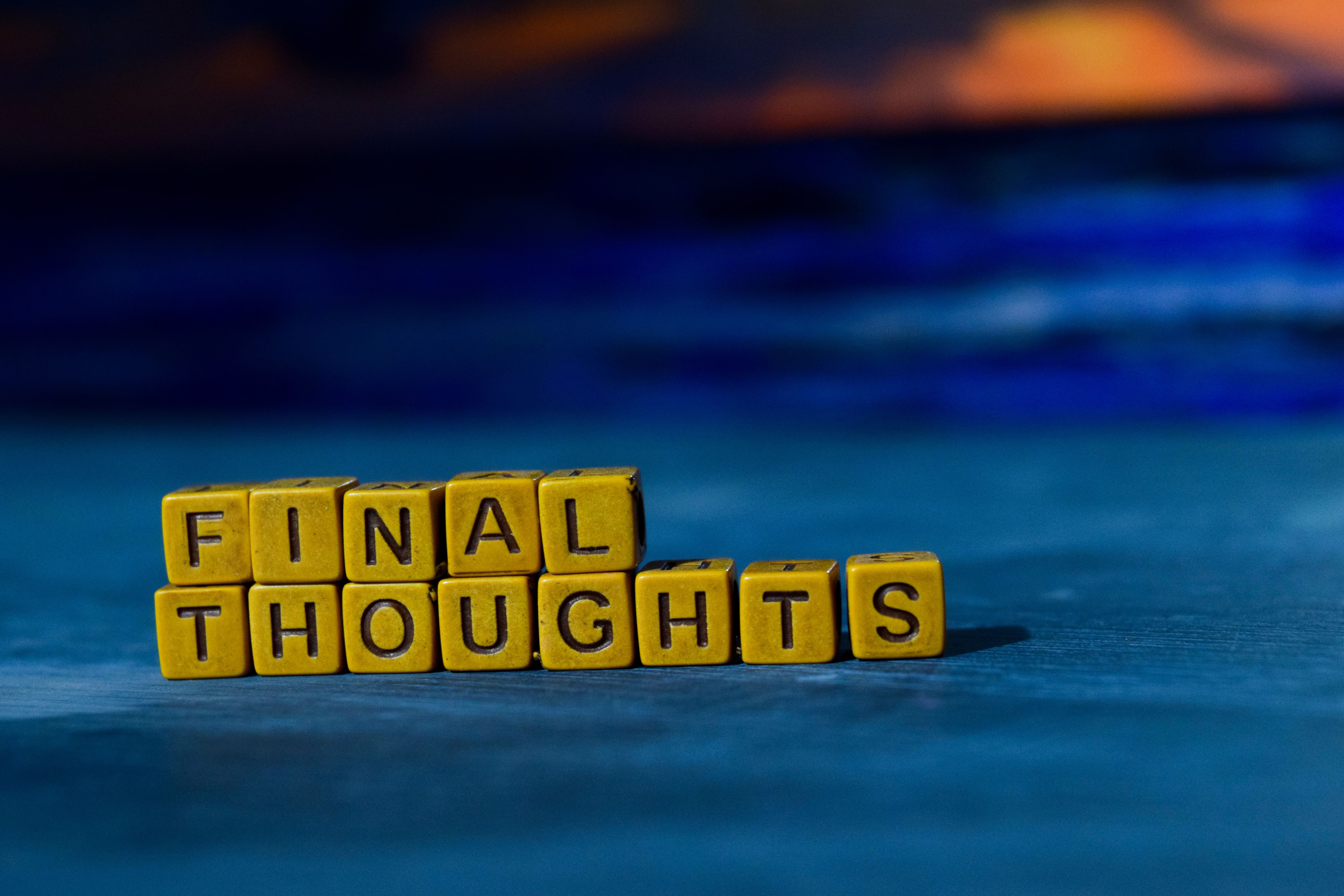 Final thoughts on wooden blocks. Final thoughts on wooden blocks.