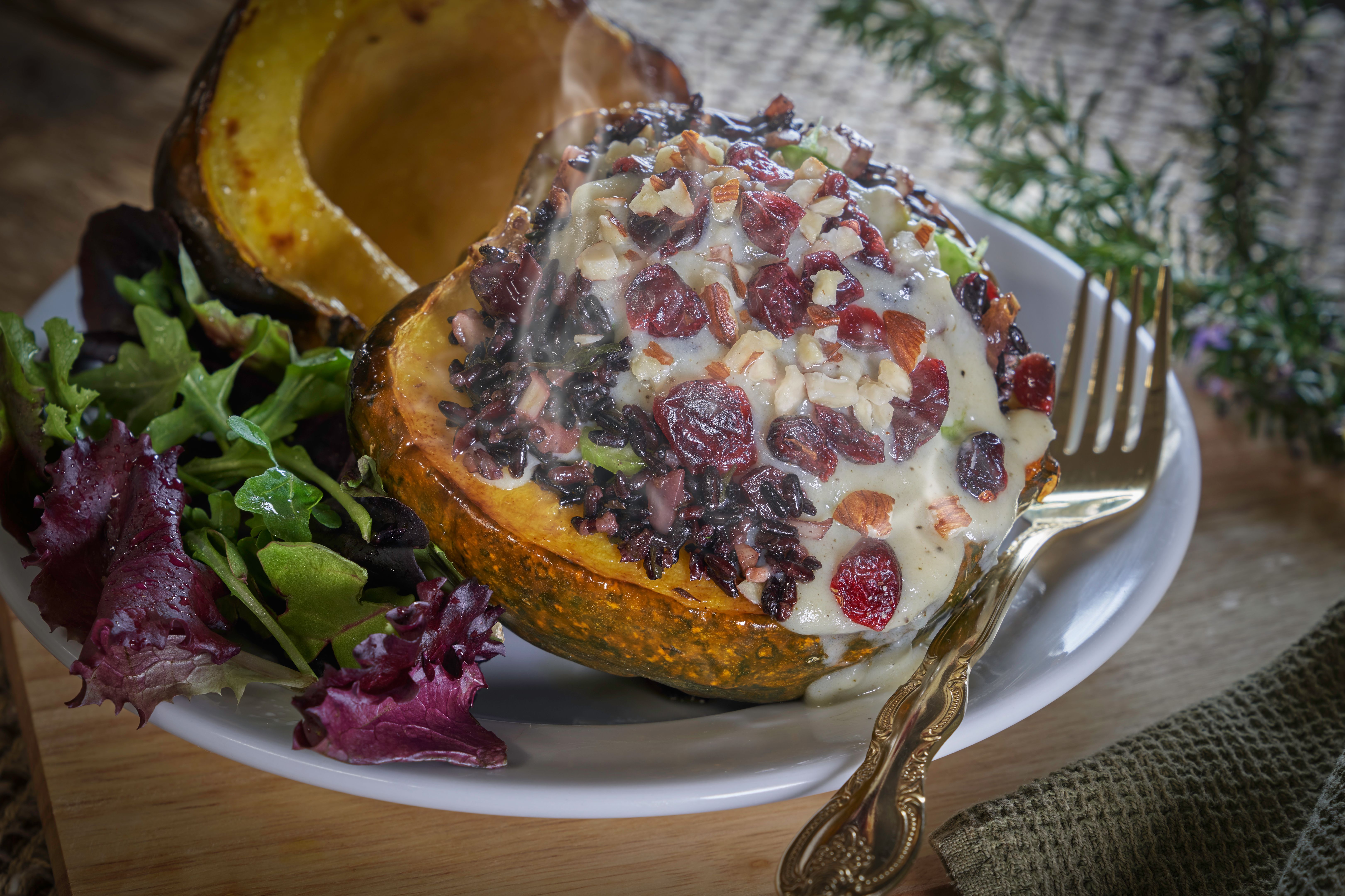 vegan stuffed squash