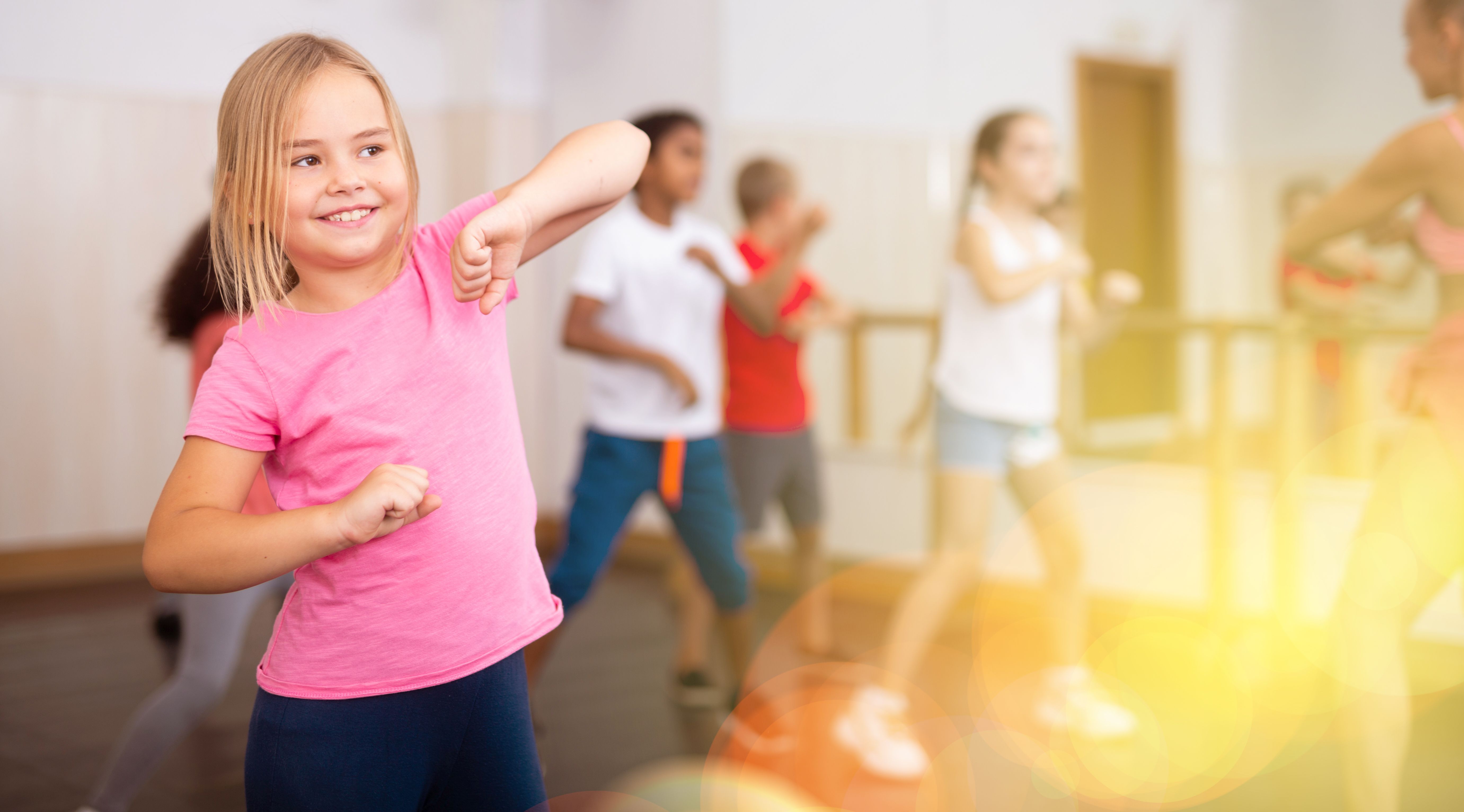 children exercising