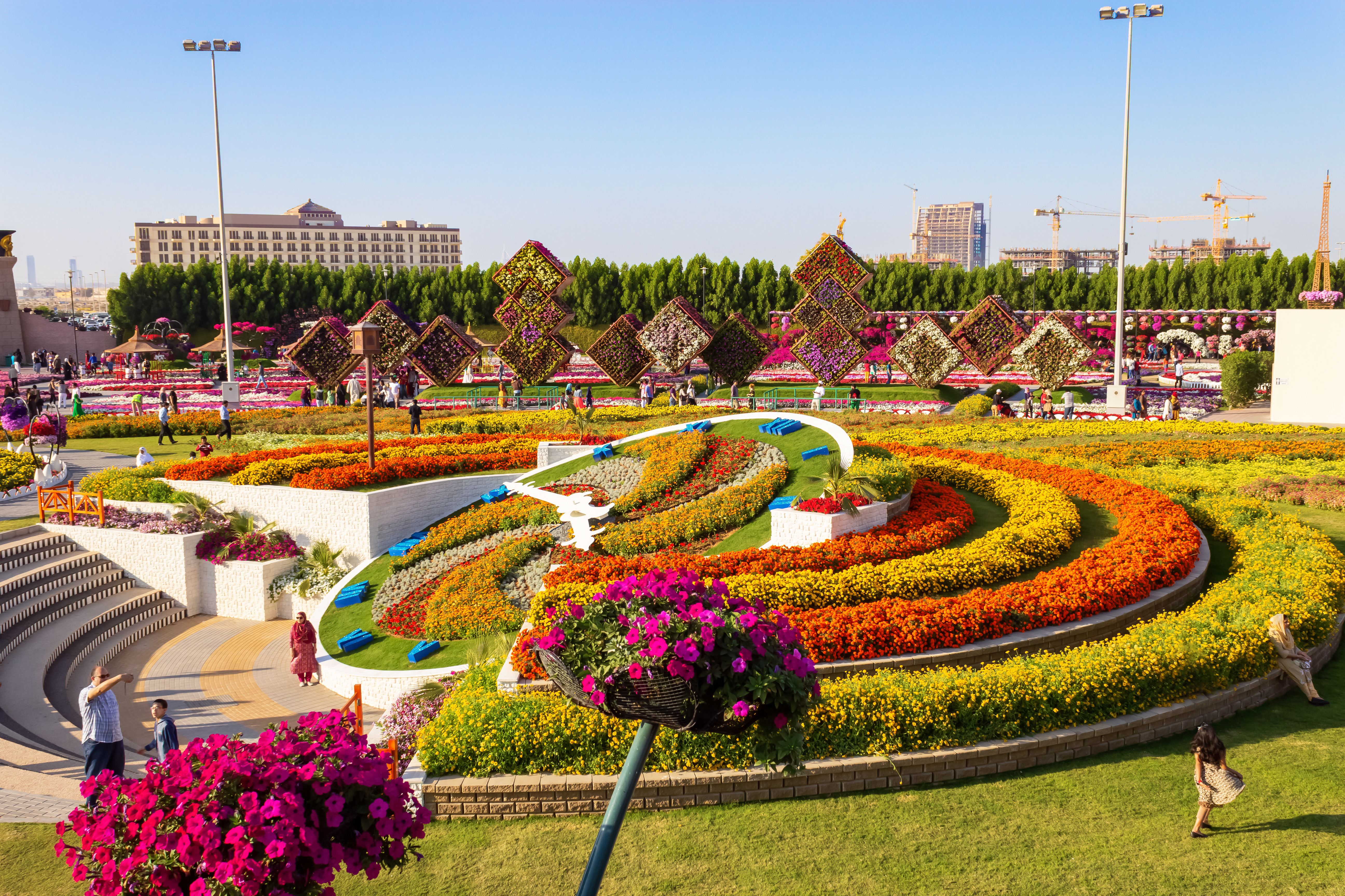 Landscape Dubai Miracle Garden in Dubai, United Arab Emirates.