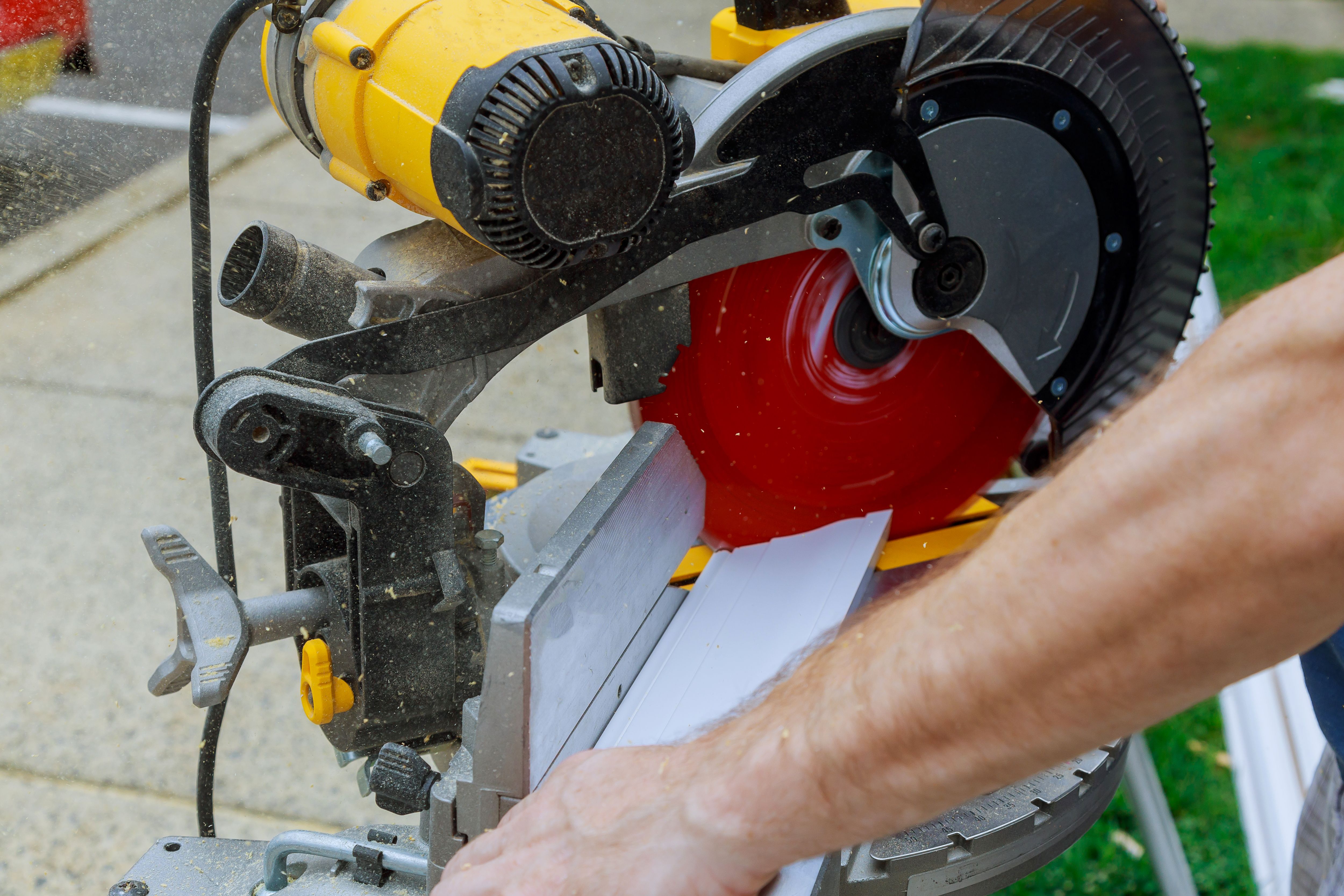 cutting baseboard