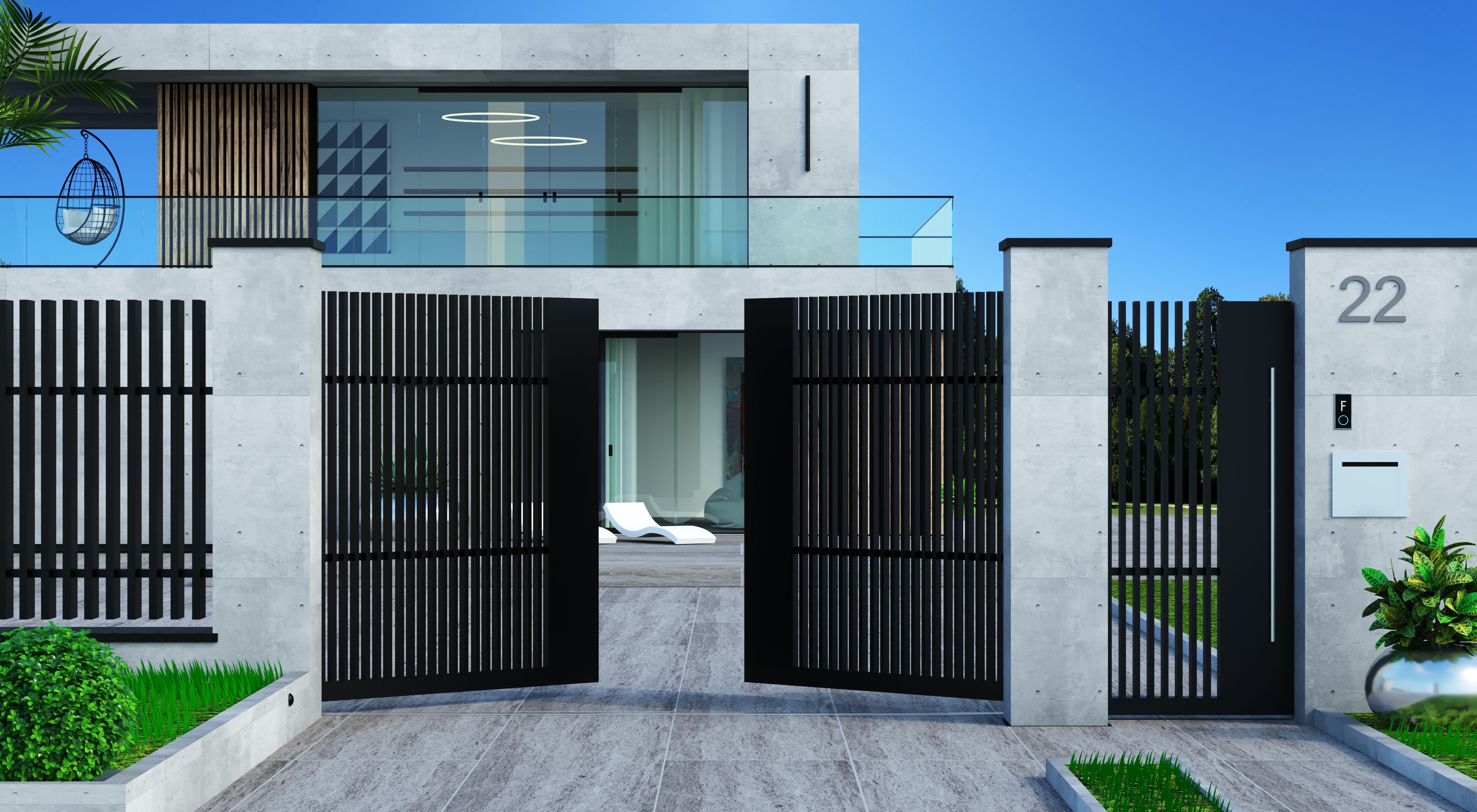 modern home gate