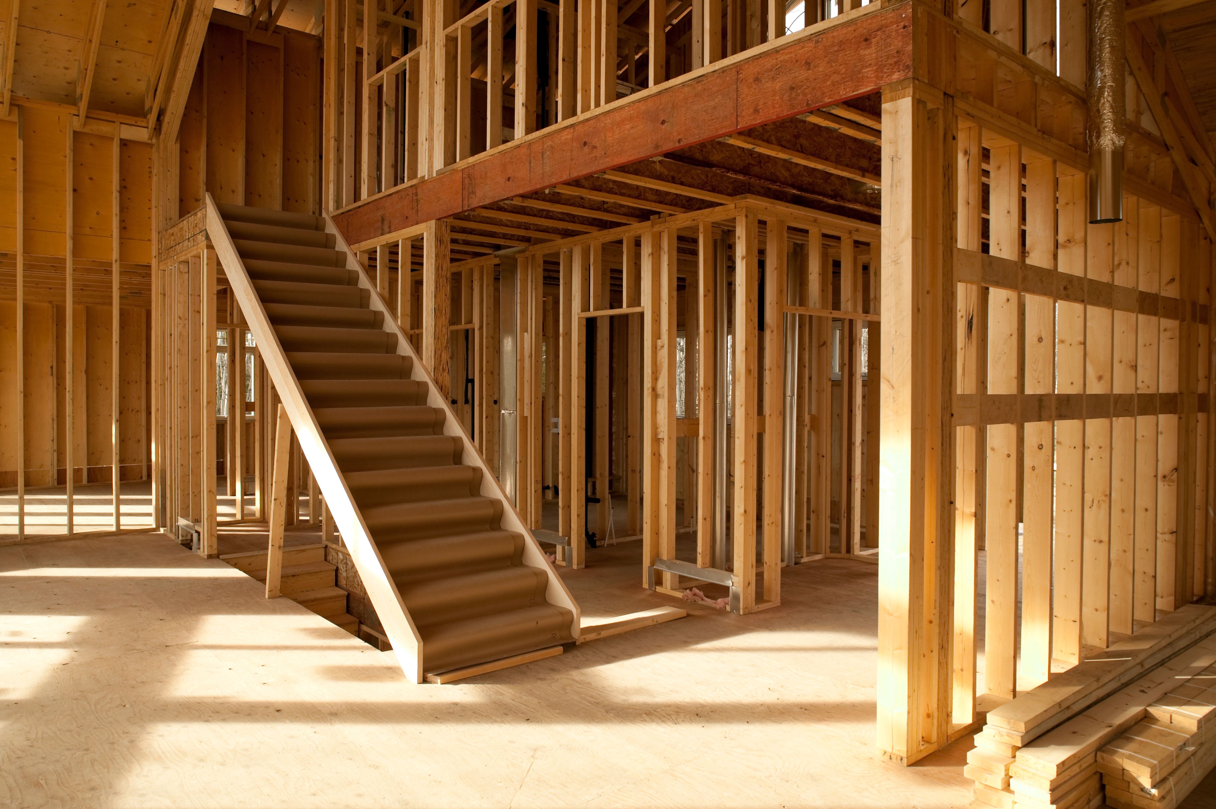 house construction site in Wisconsin