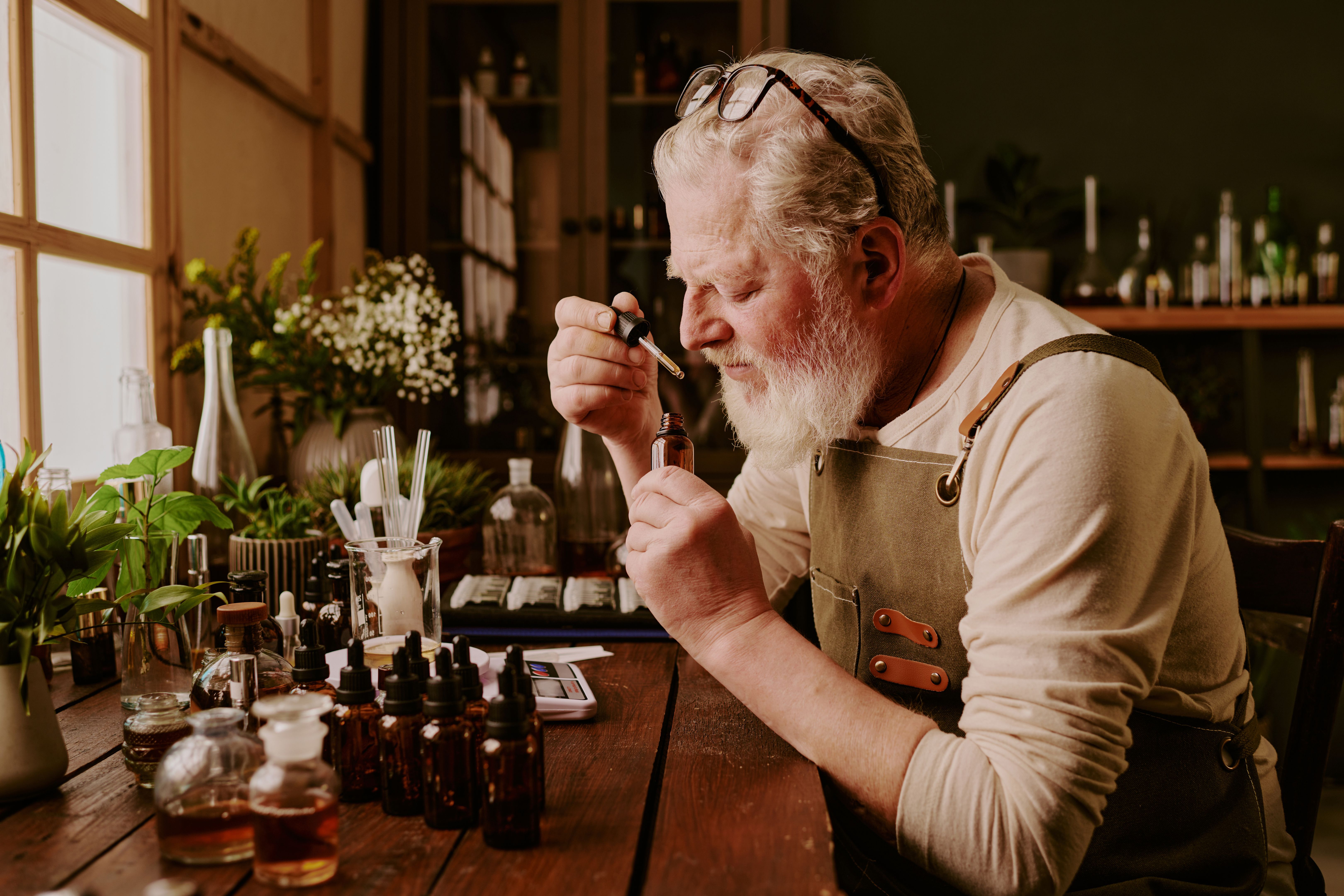 perfumer at work