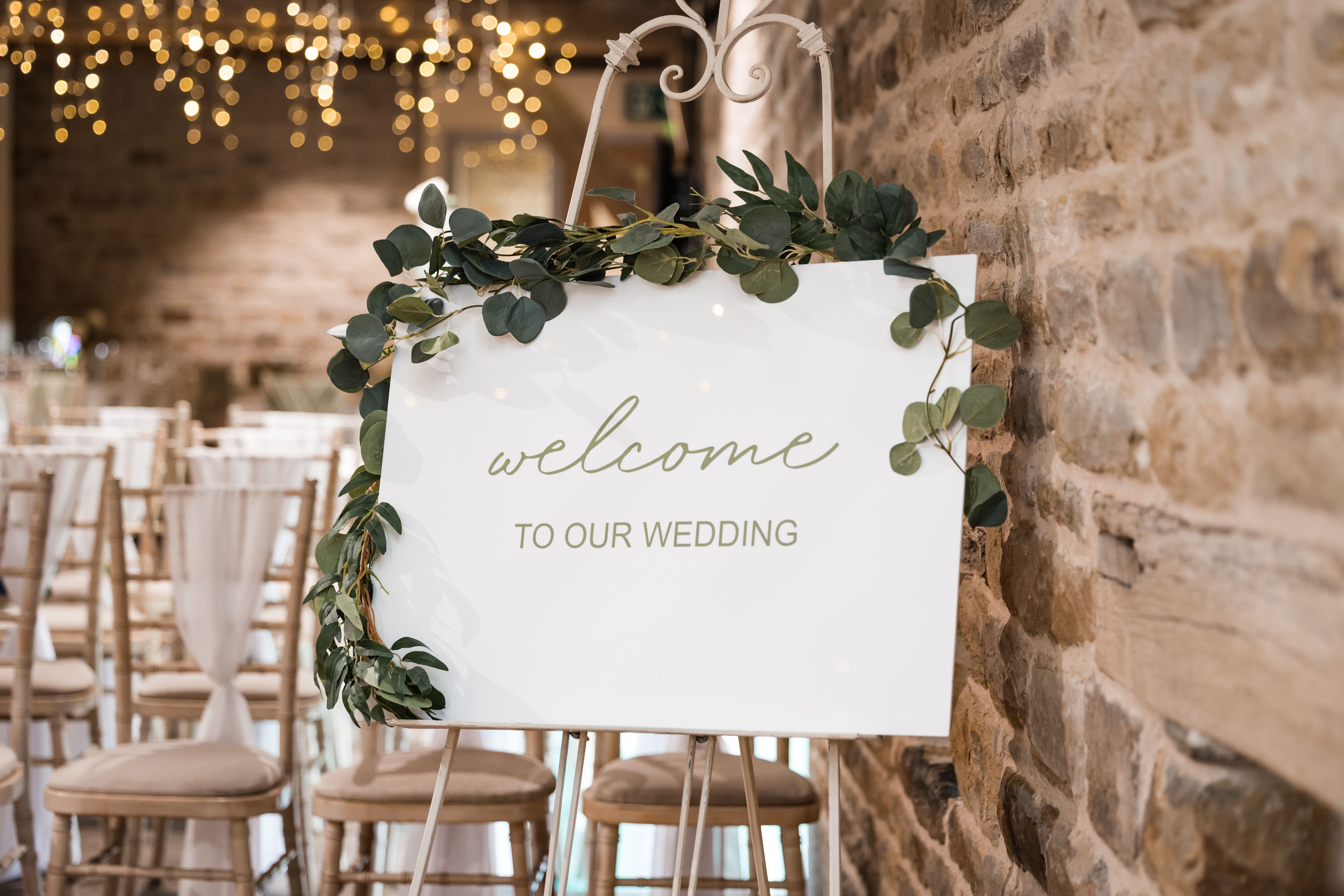 wedding welcome mirror