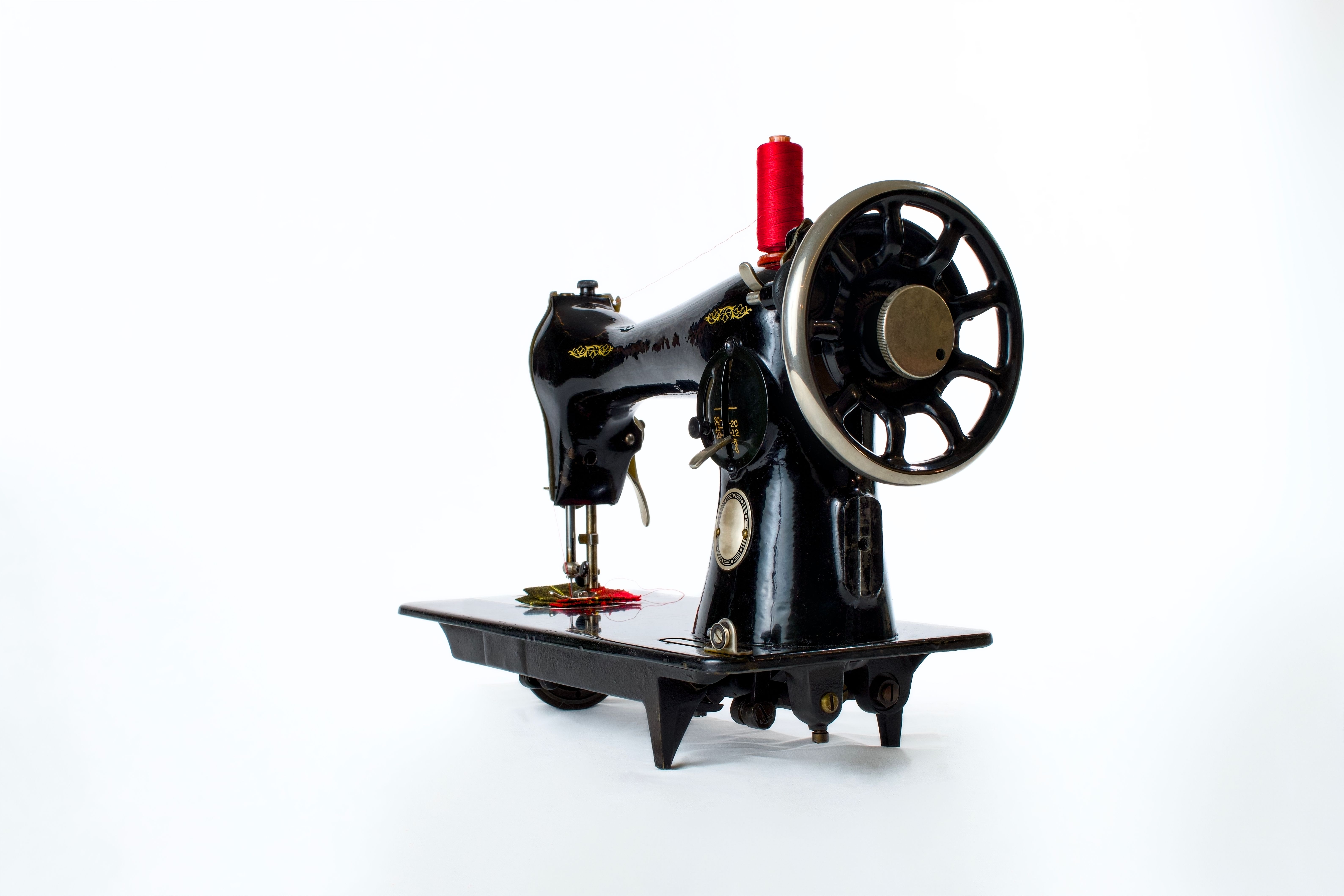 repairing vintage sewing machine