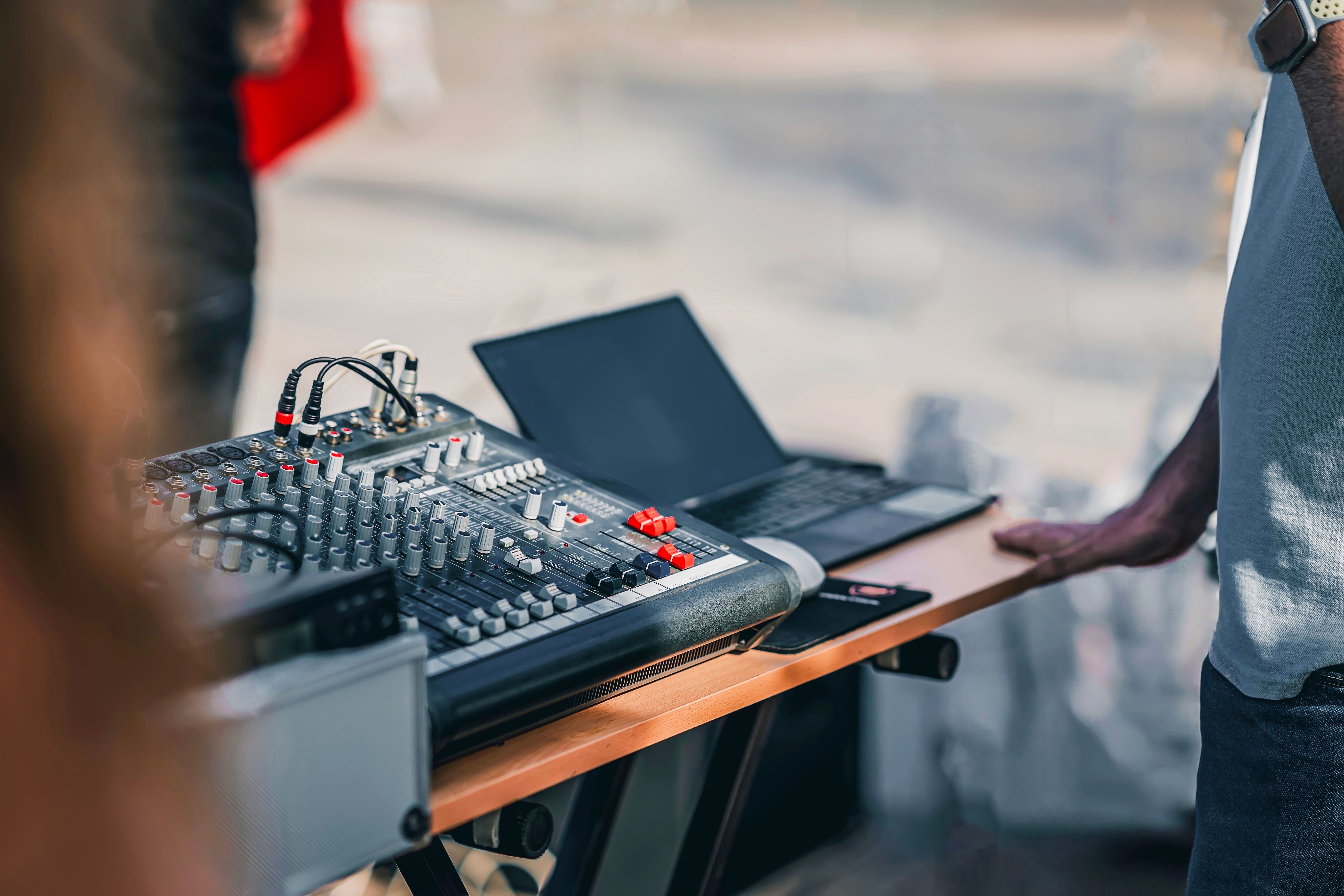 music equipment setup