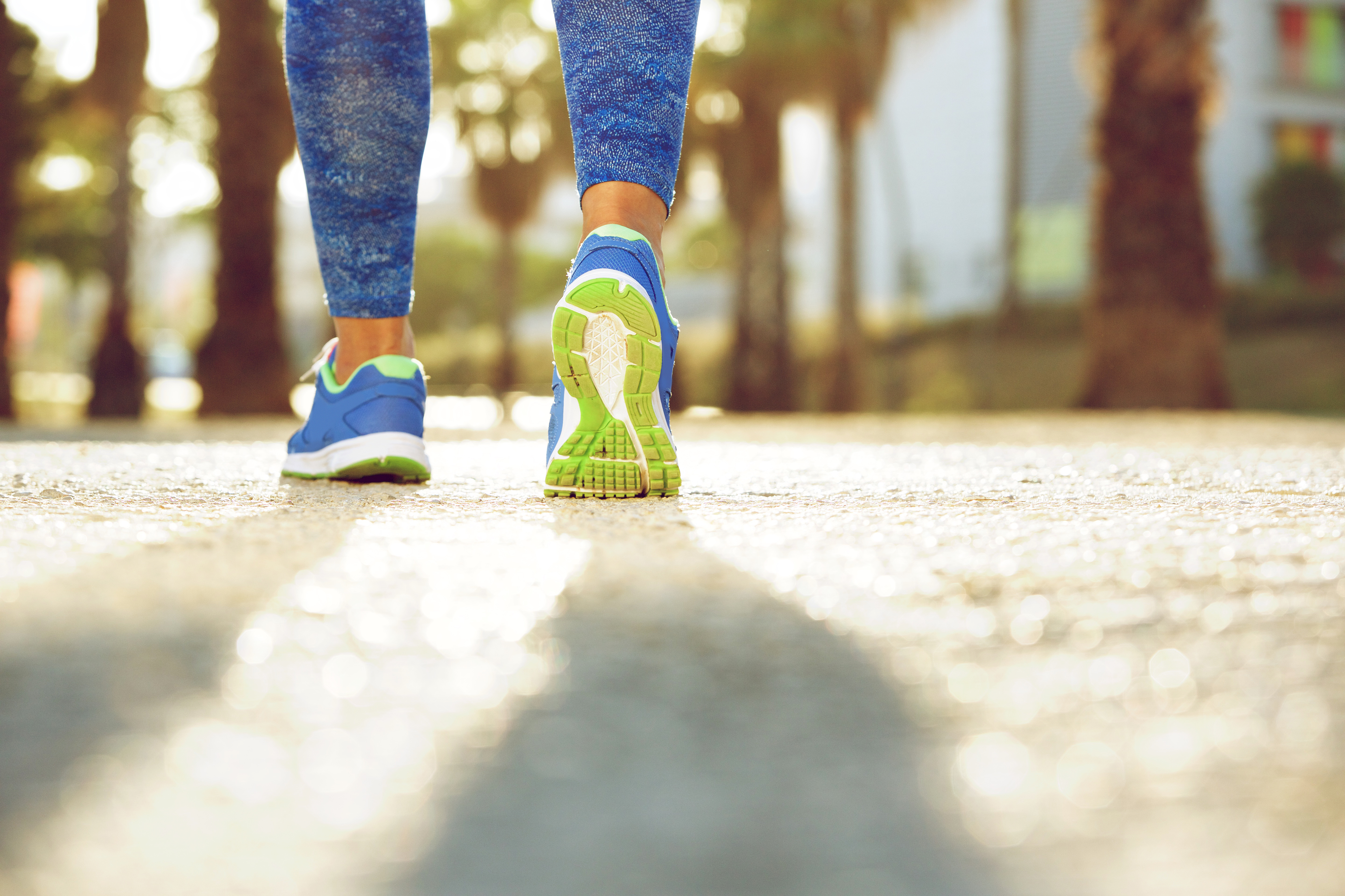 Female running shoes from behind Female running shoes from behind