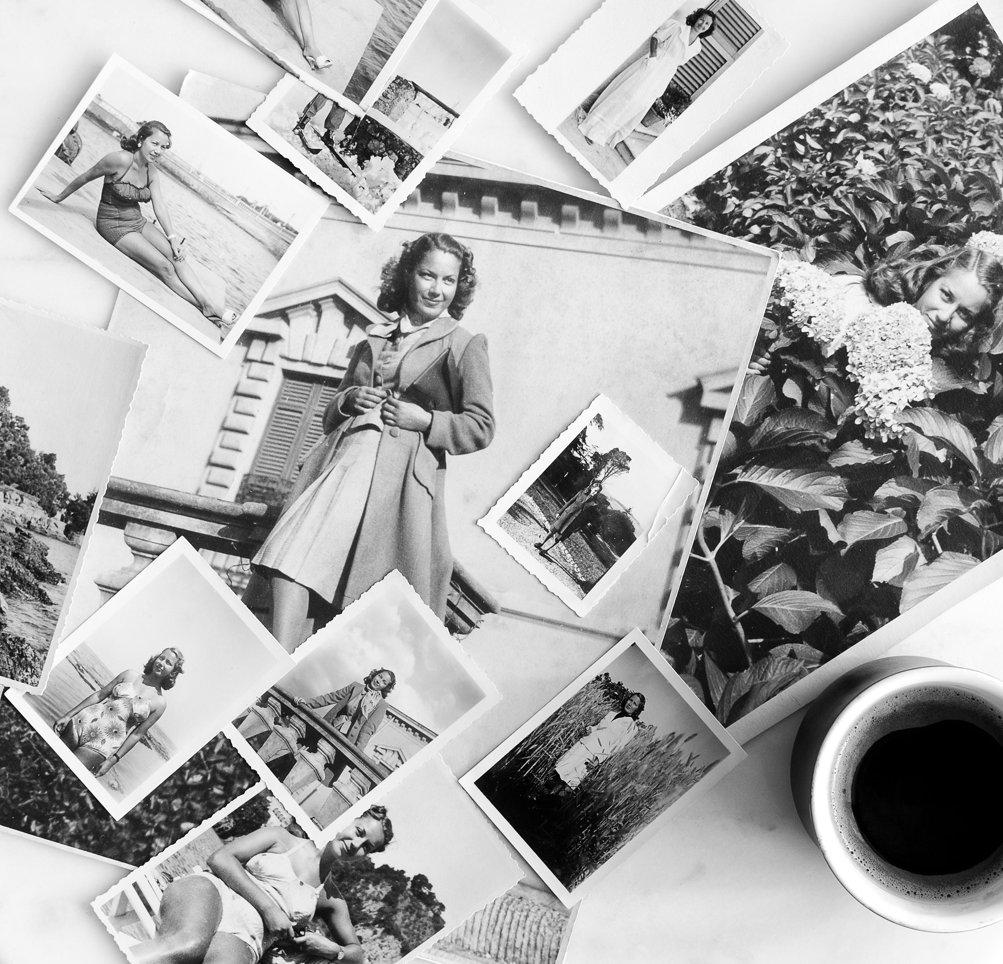 Collection of old photographs. Collection of old photographs.