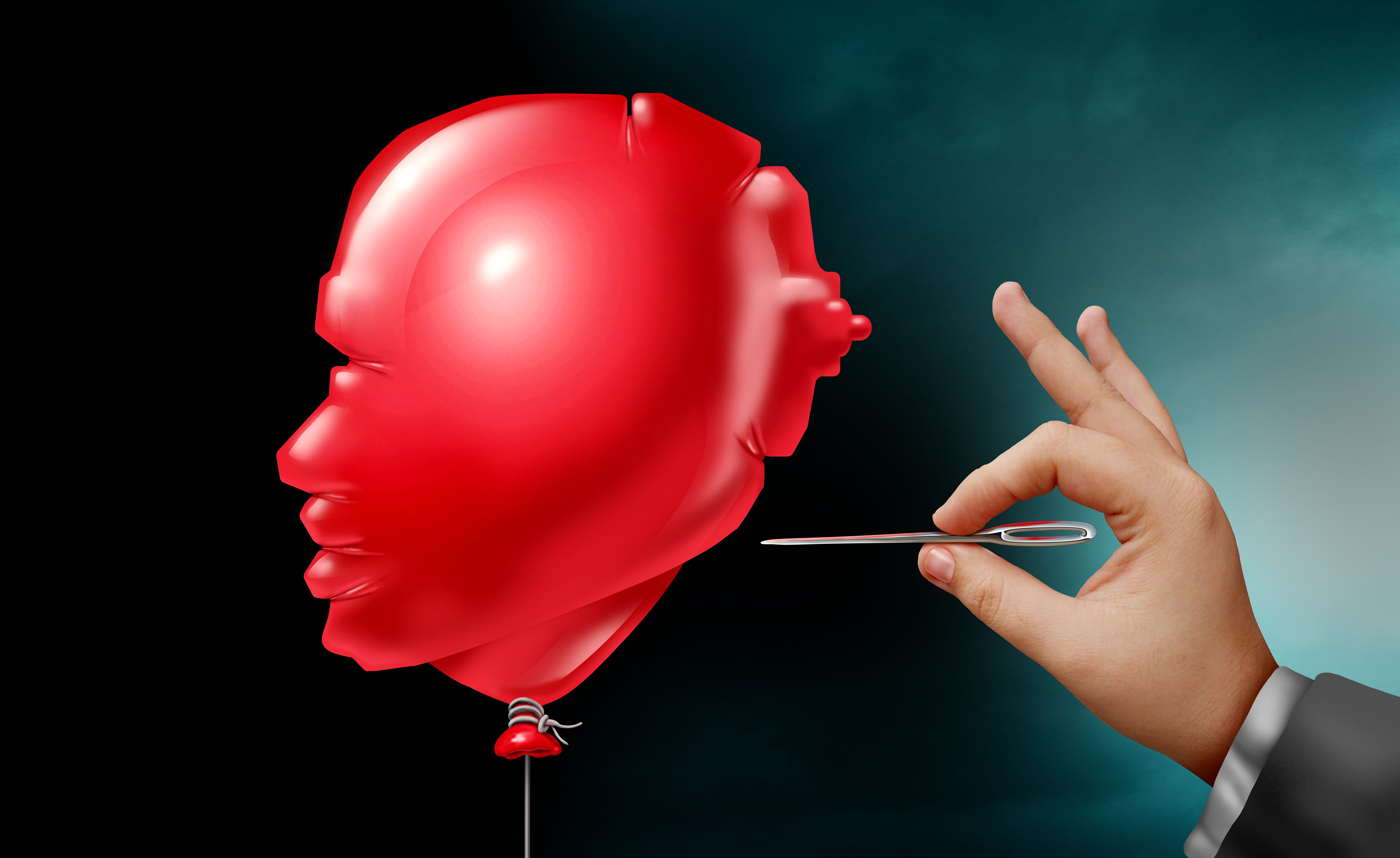 overinflated balloon