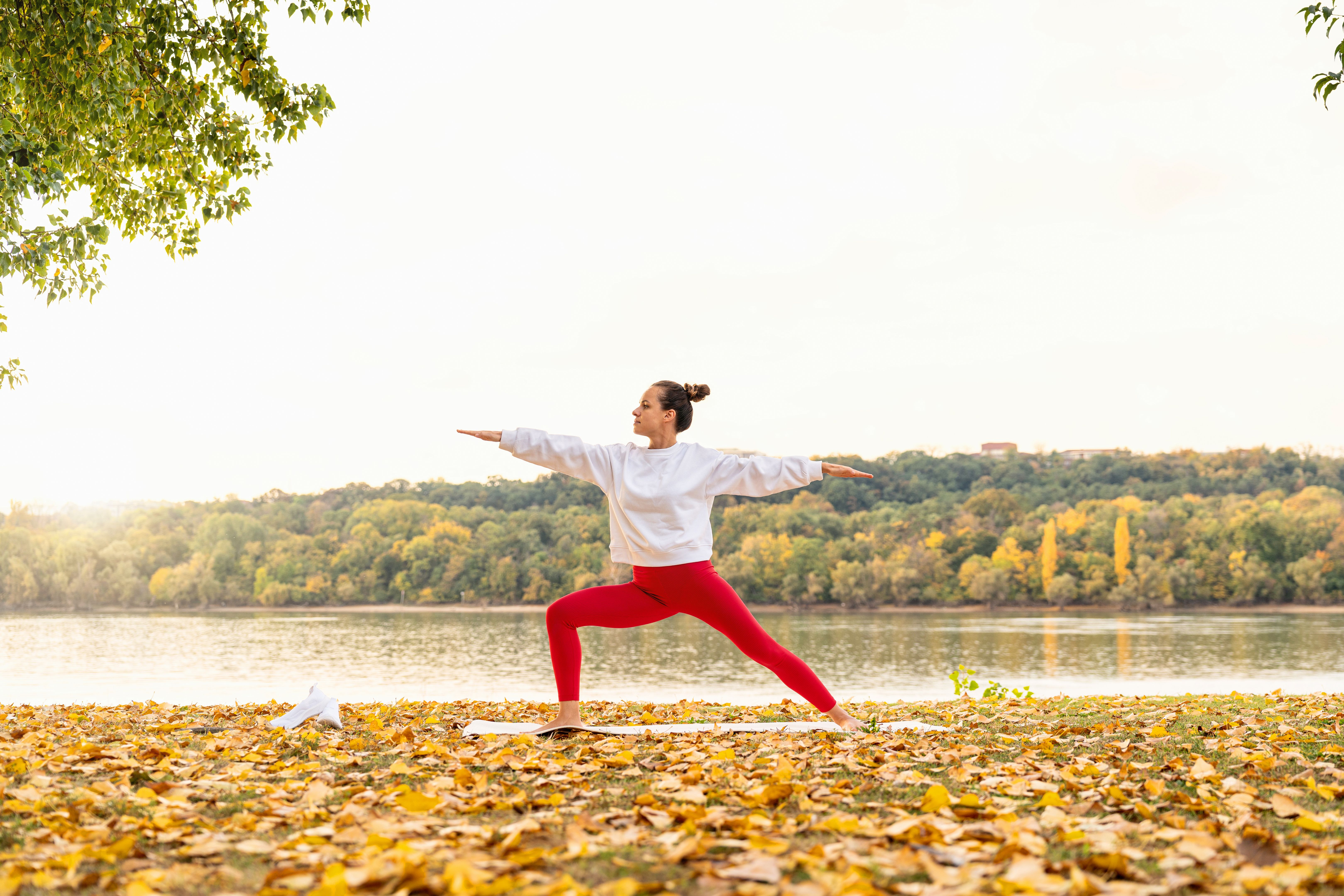 autumn leaves yoga