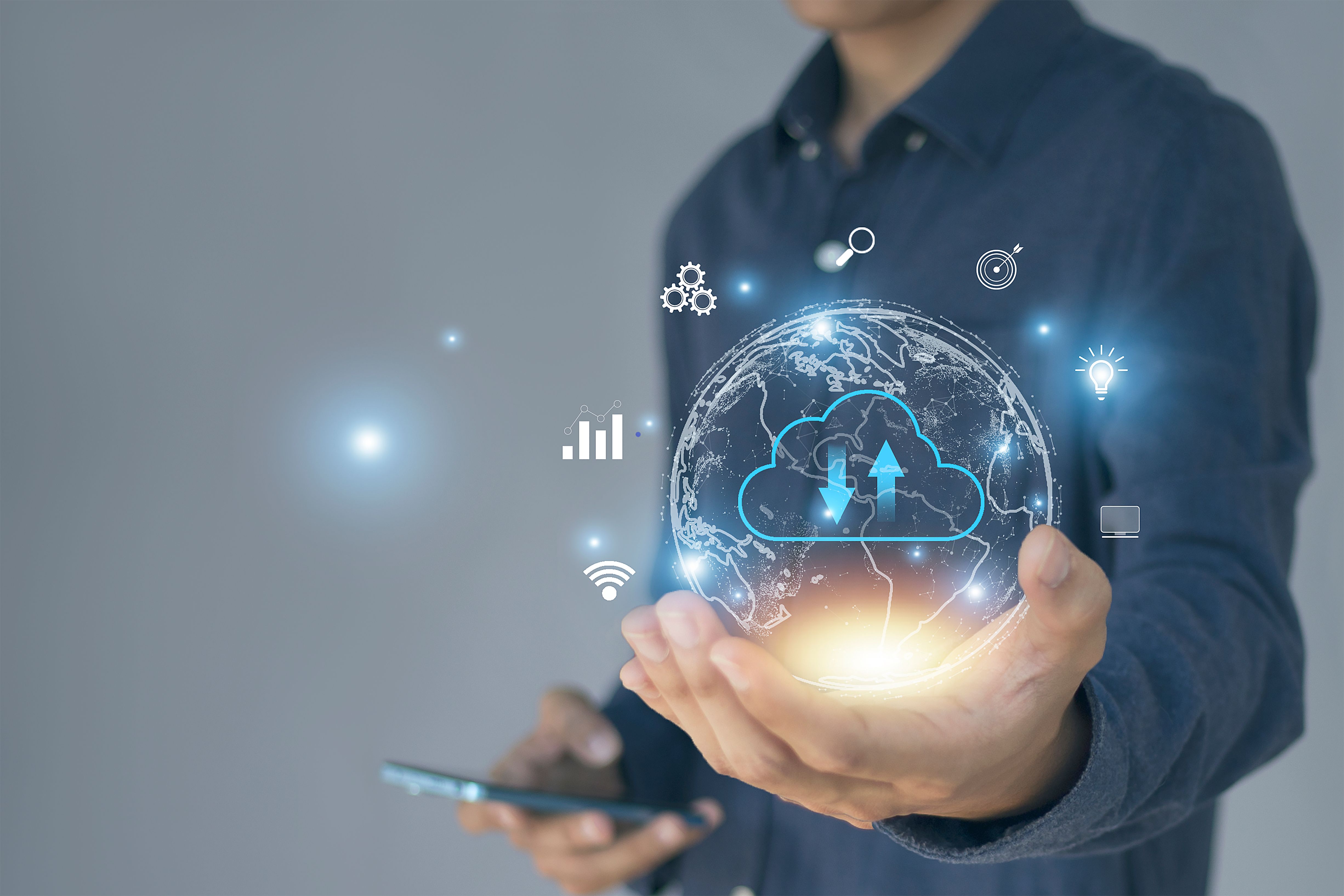 cloud computing shown in hand cloud technology data storage, data transfer, network and internet service concept, internet storage network technology cloud computing shown in hand cloud technology data storage, data transfer, network and internet service concept, internet storage network technology