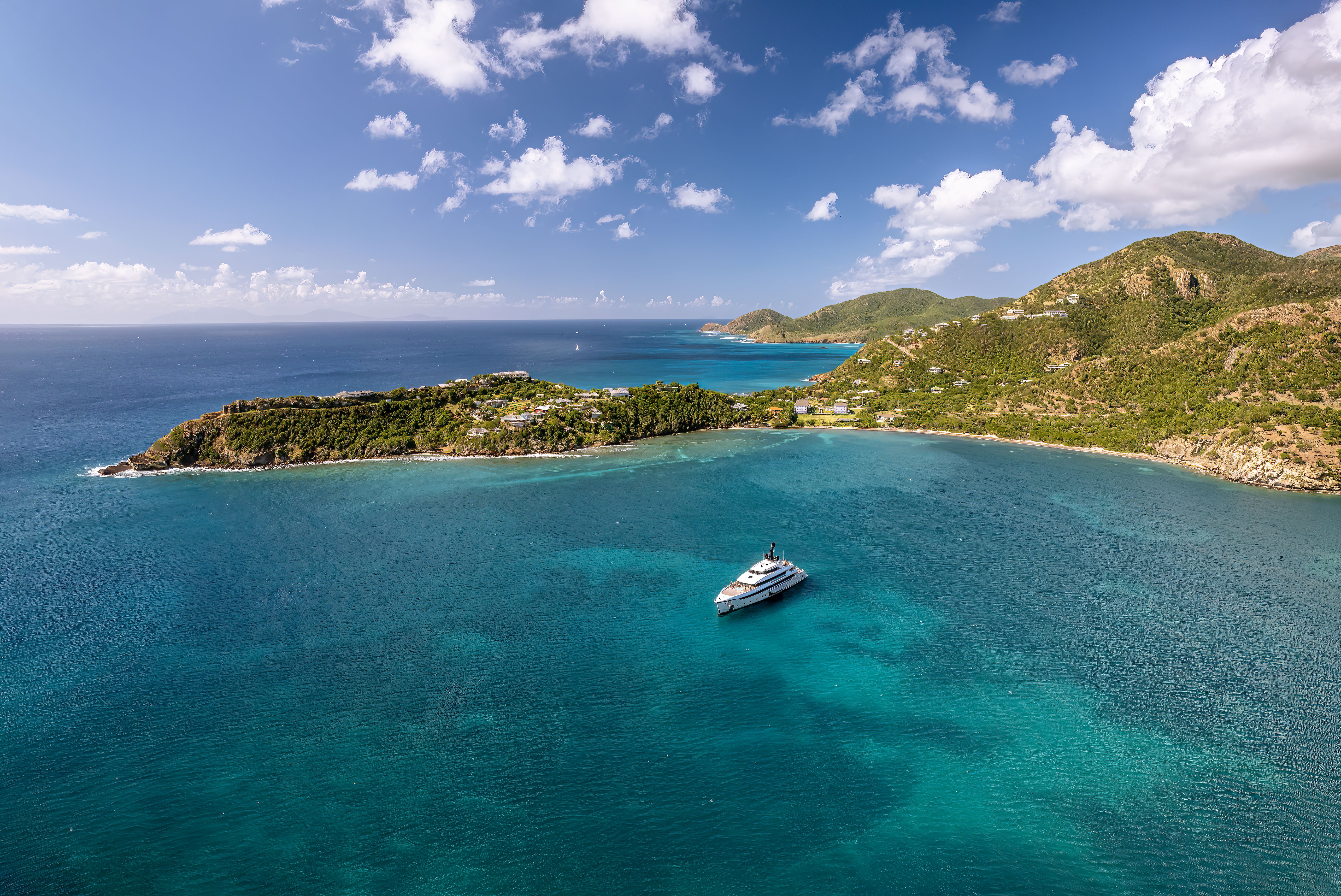 luxury yacht in caribbean
