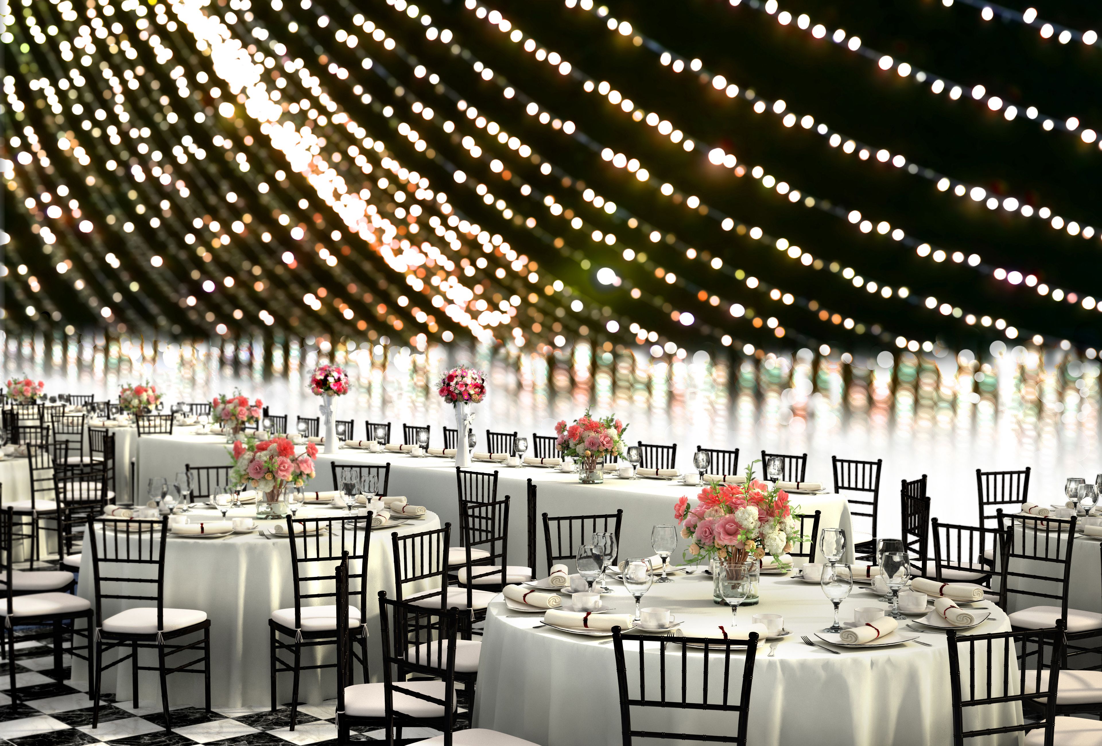 wedding reception setup