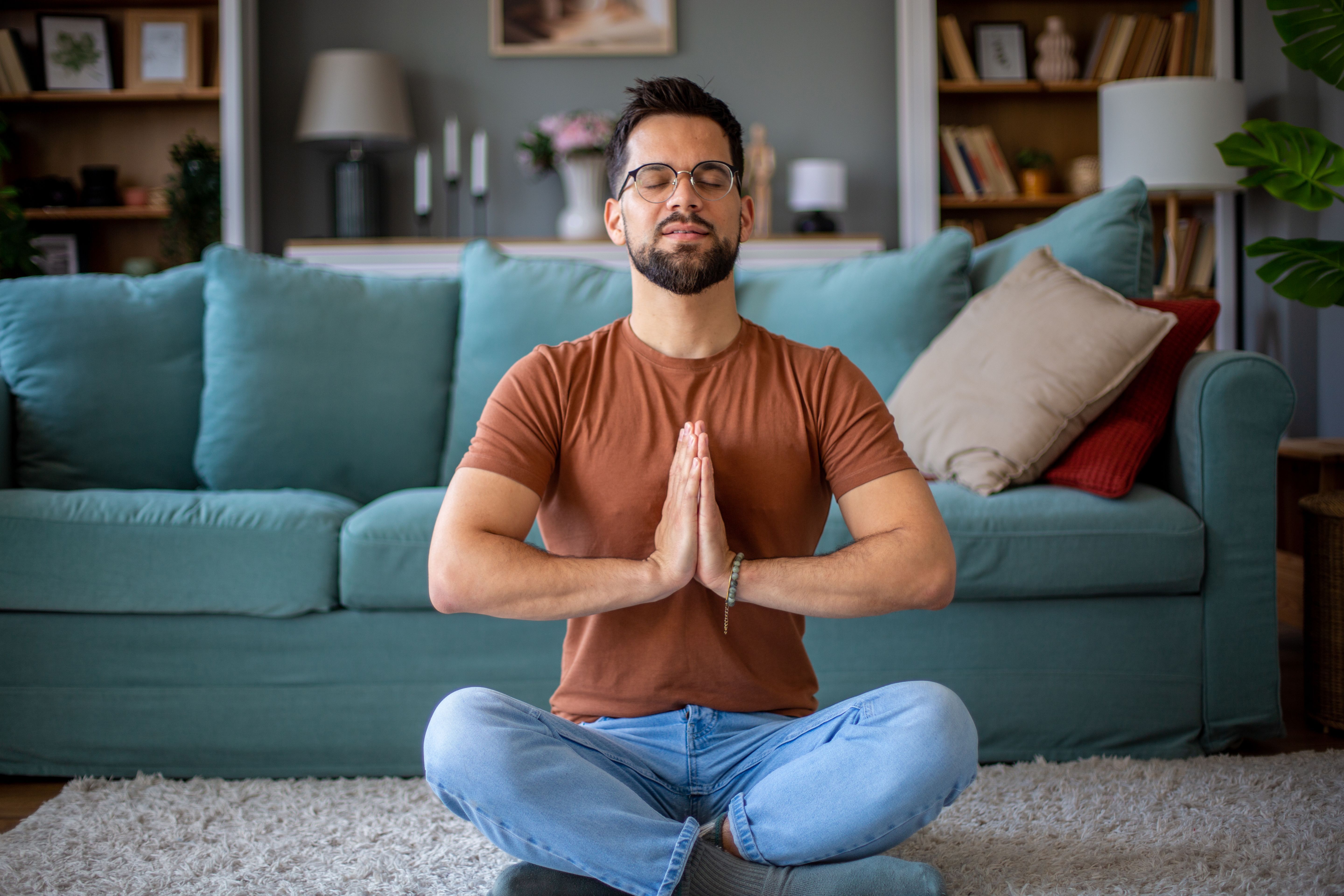 man meditating