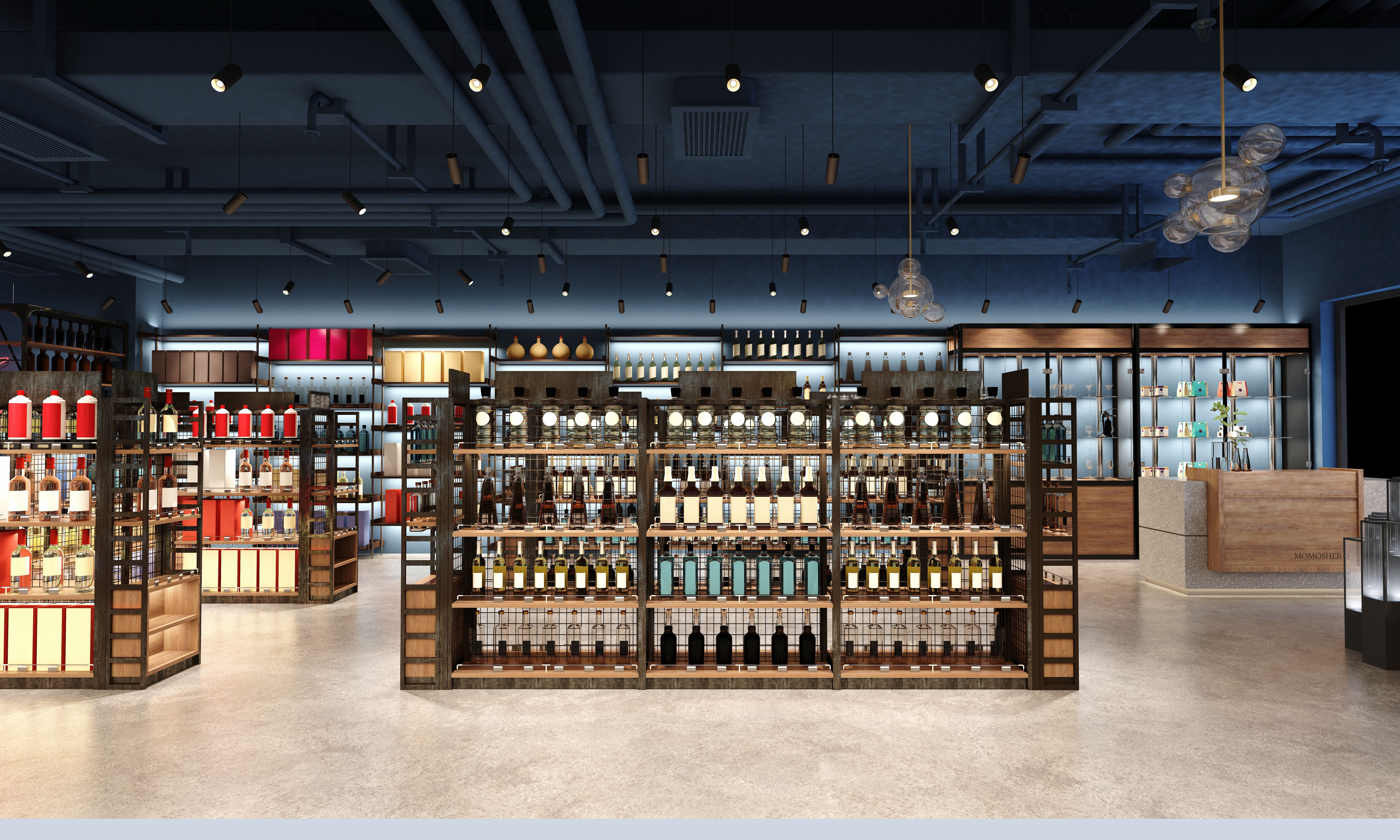 retail liquor display