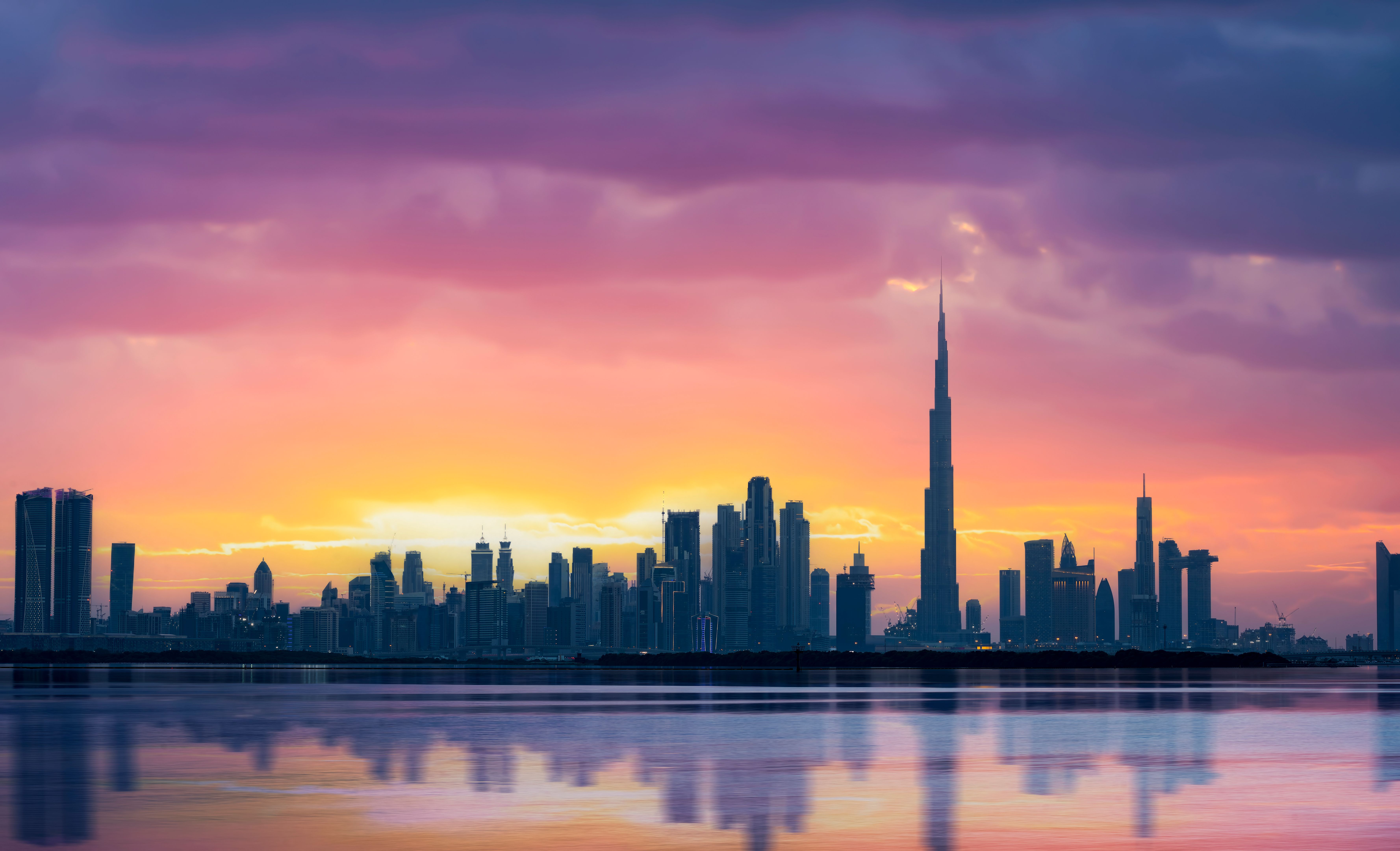 modern dubai skyline