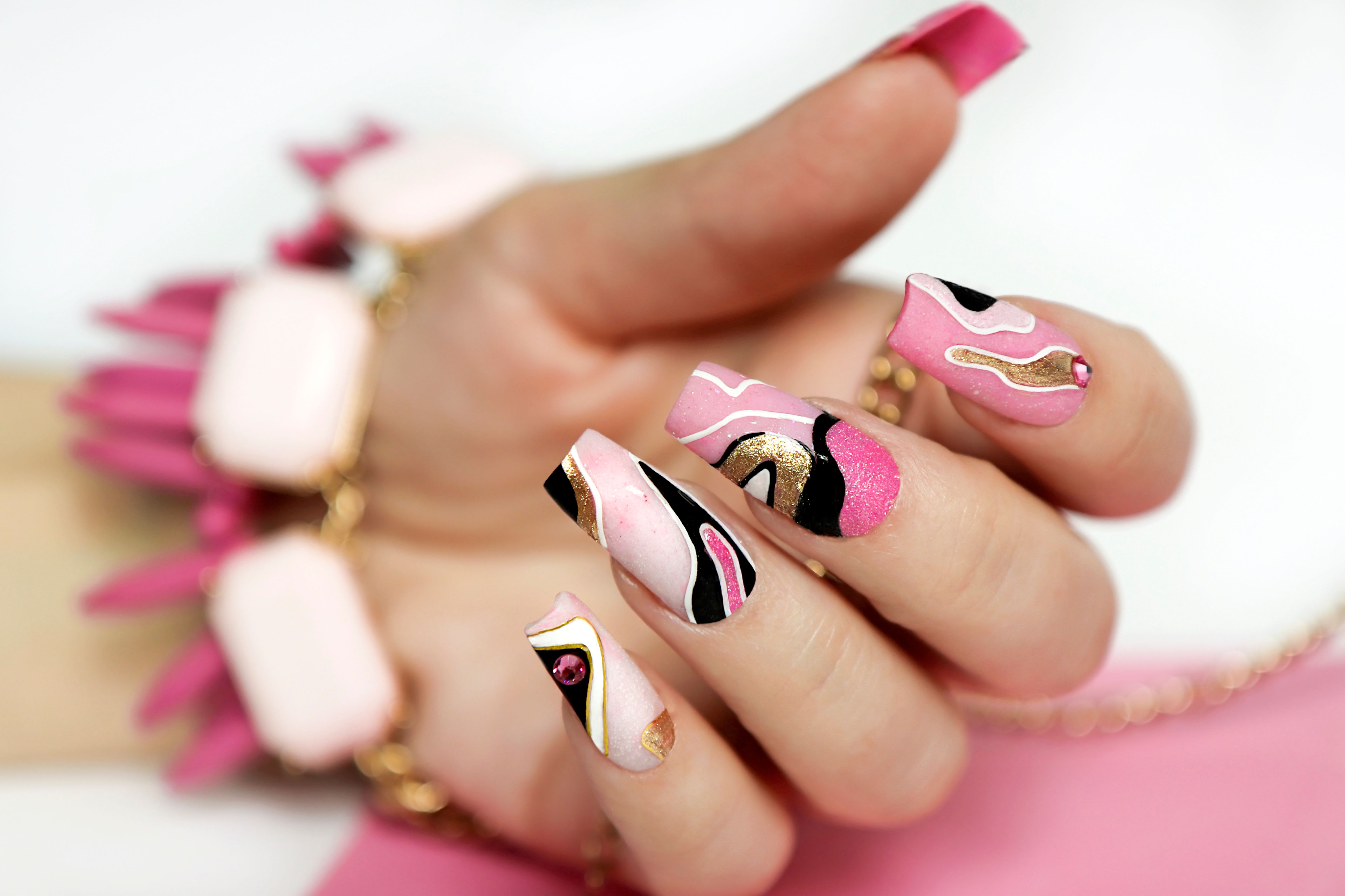 abstract nail art