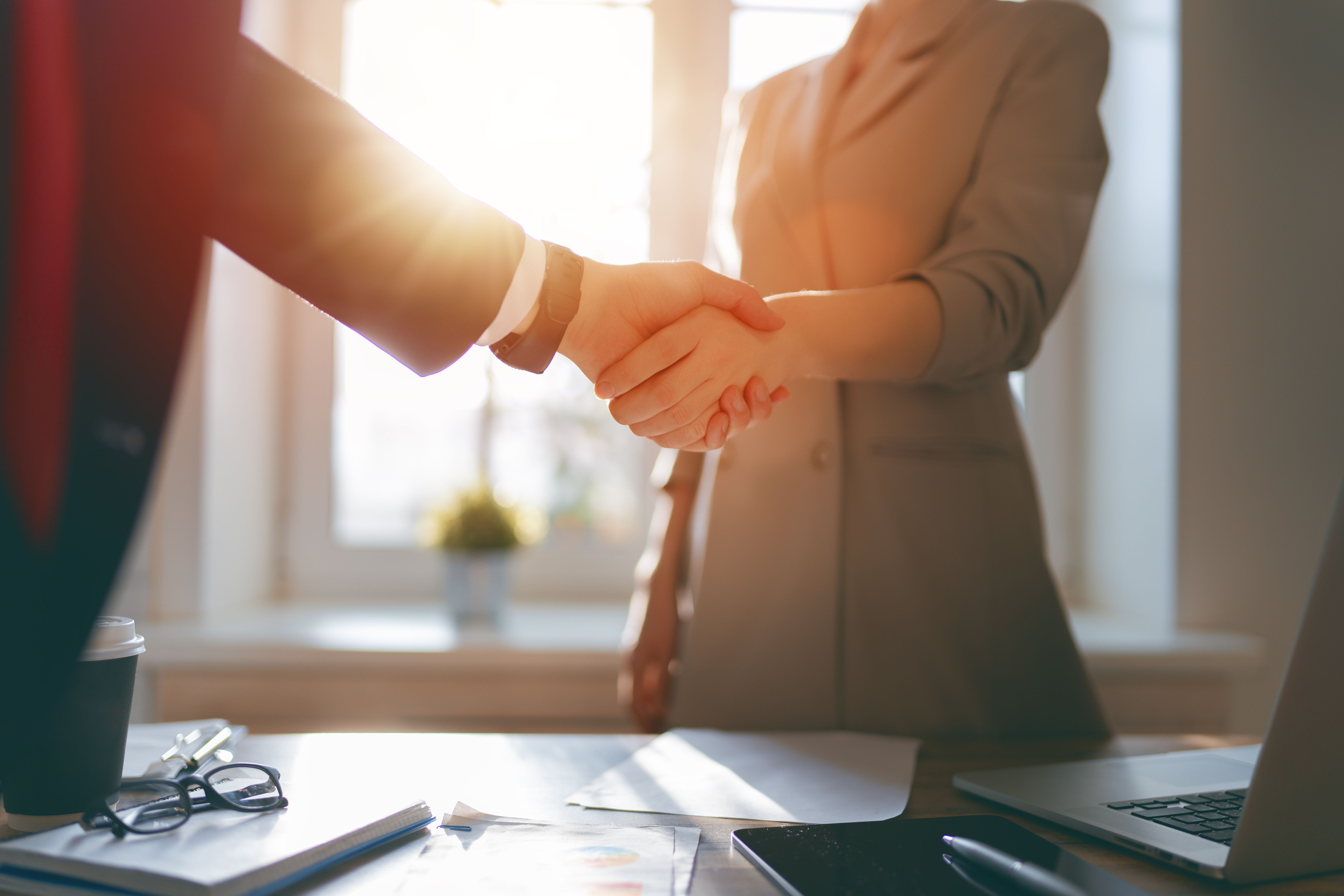 Man and woman are working in office