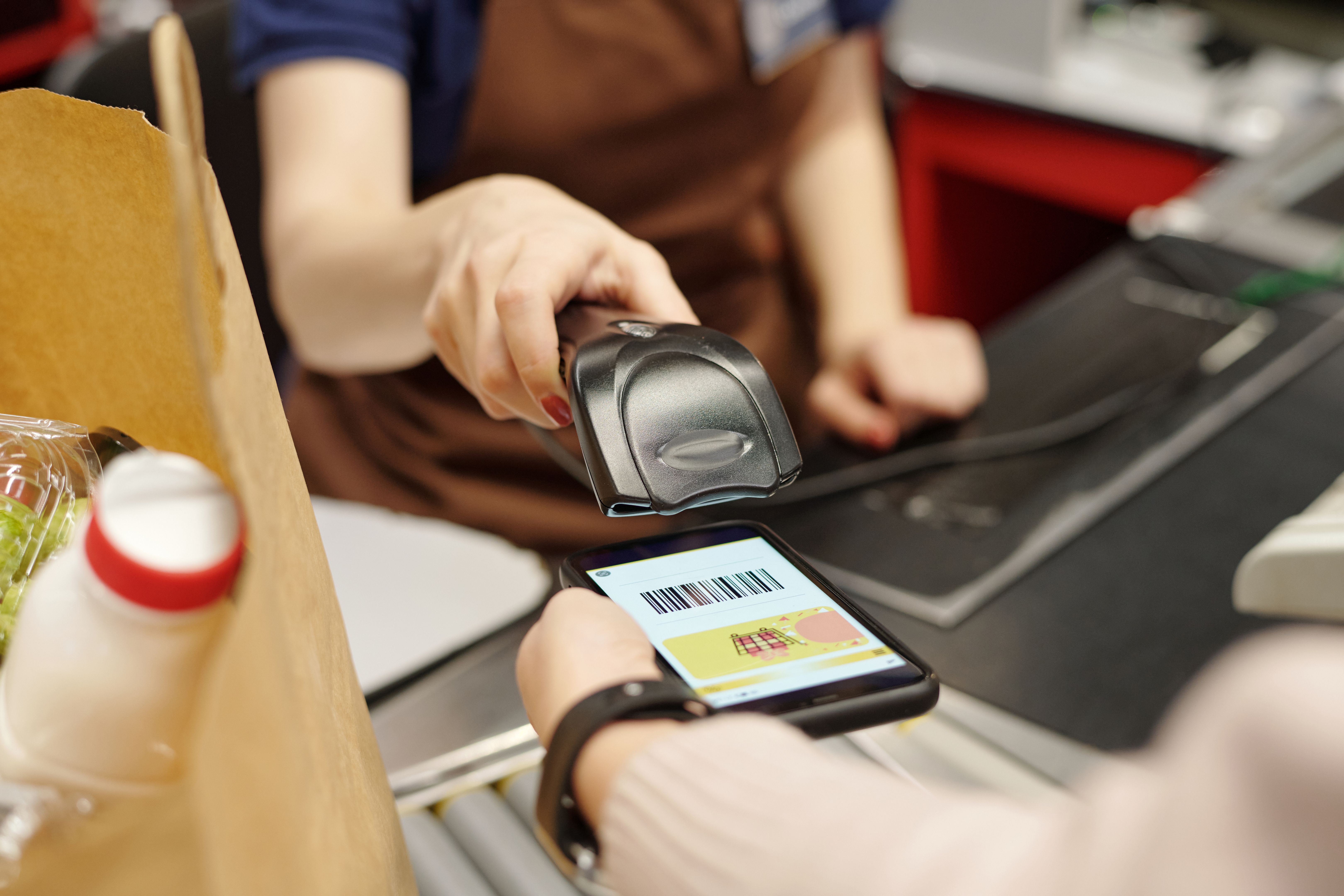 Scanning Discount Code in Supermarket