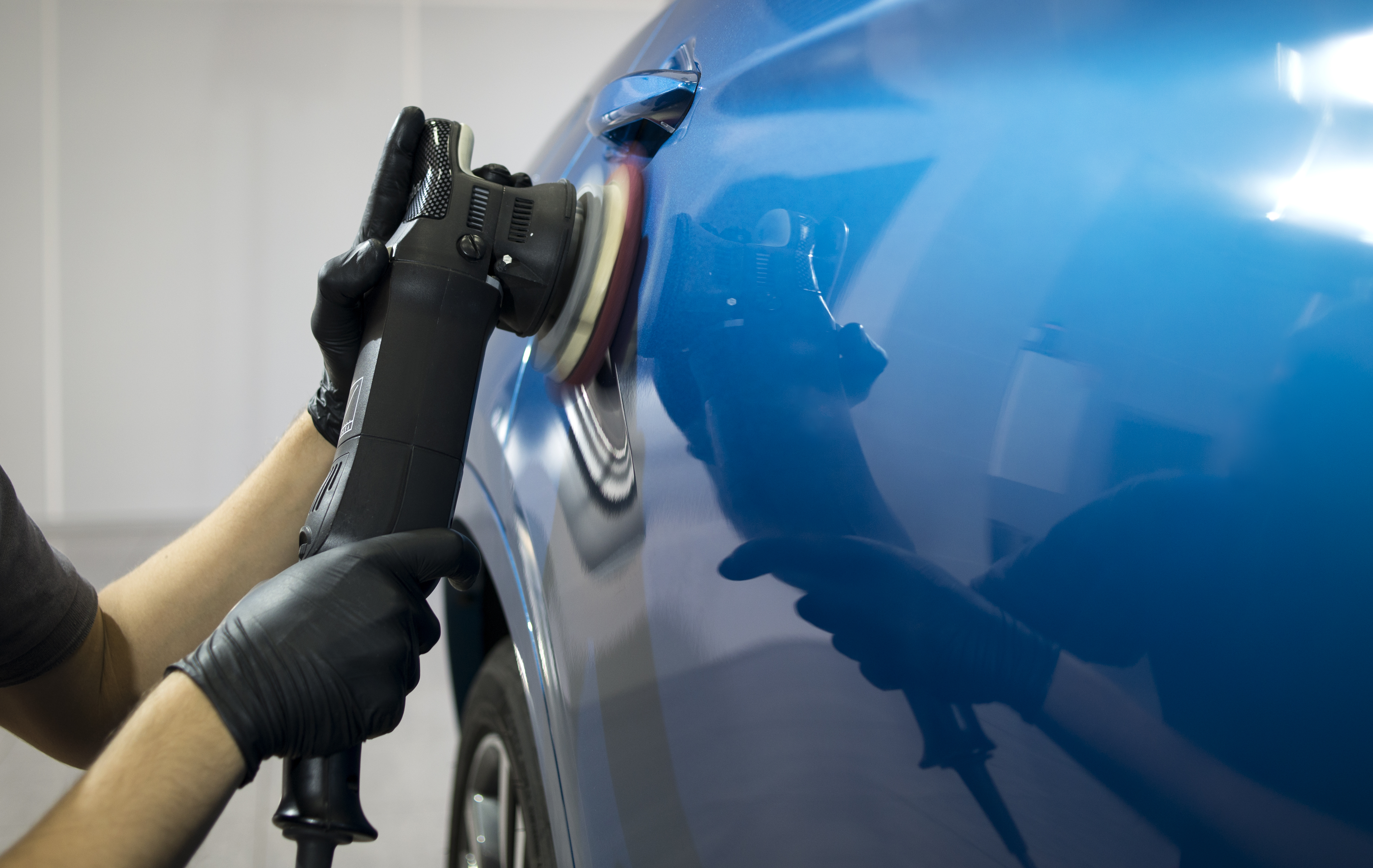 Car detailing concept. Auto cleaning and polish.