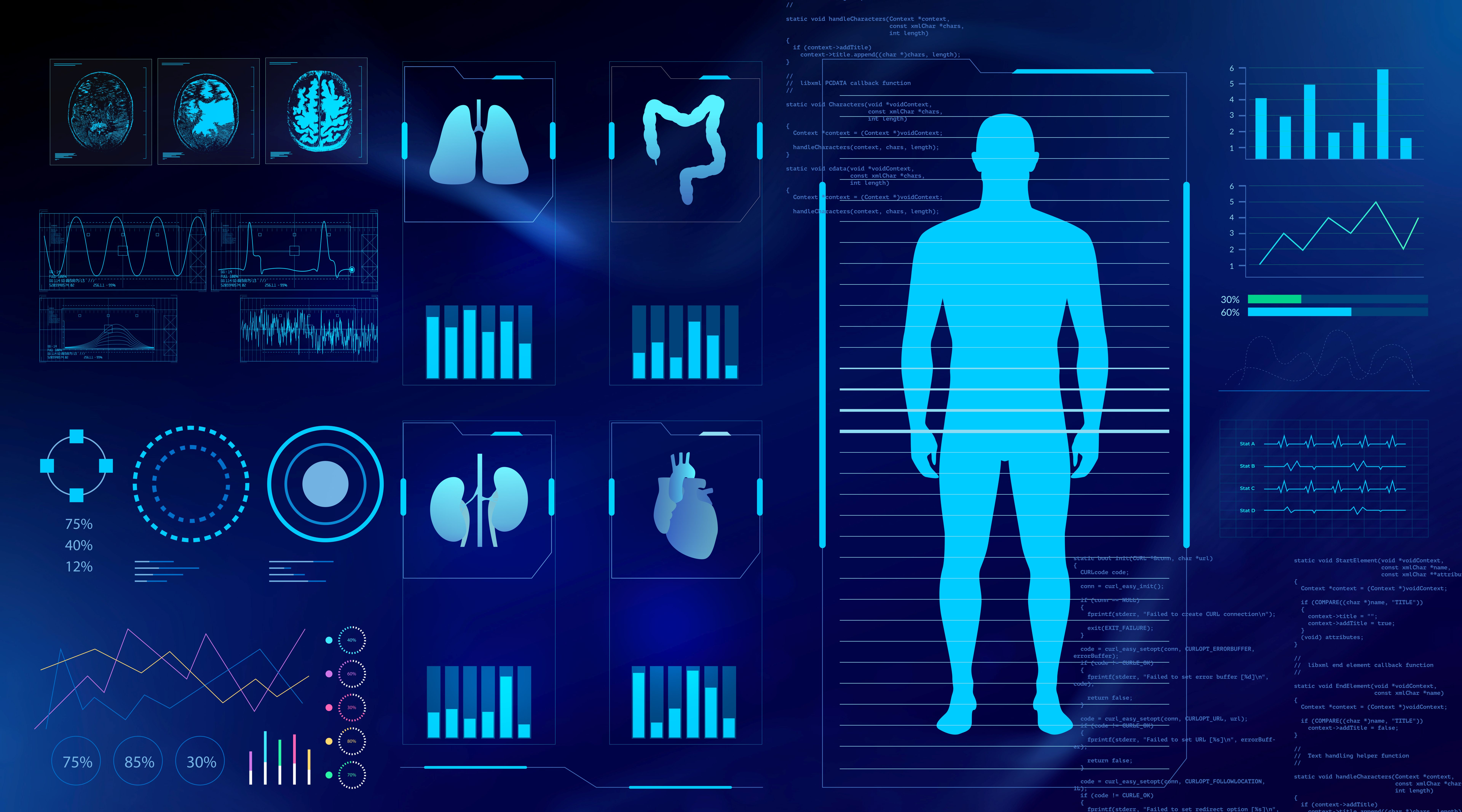 Body information futuristic design concept