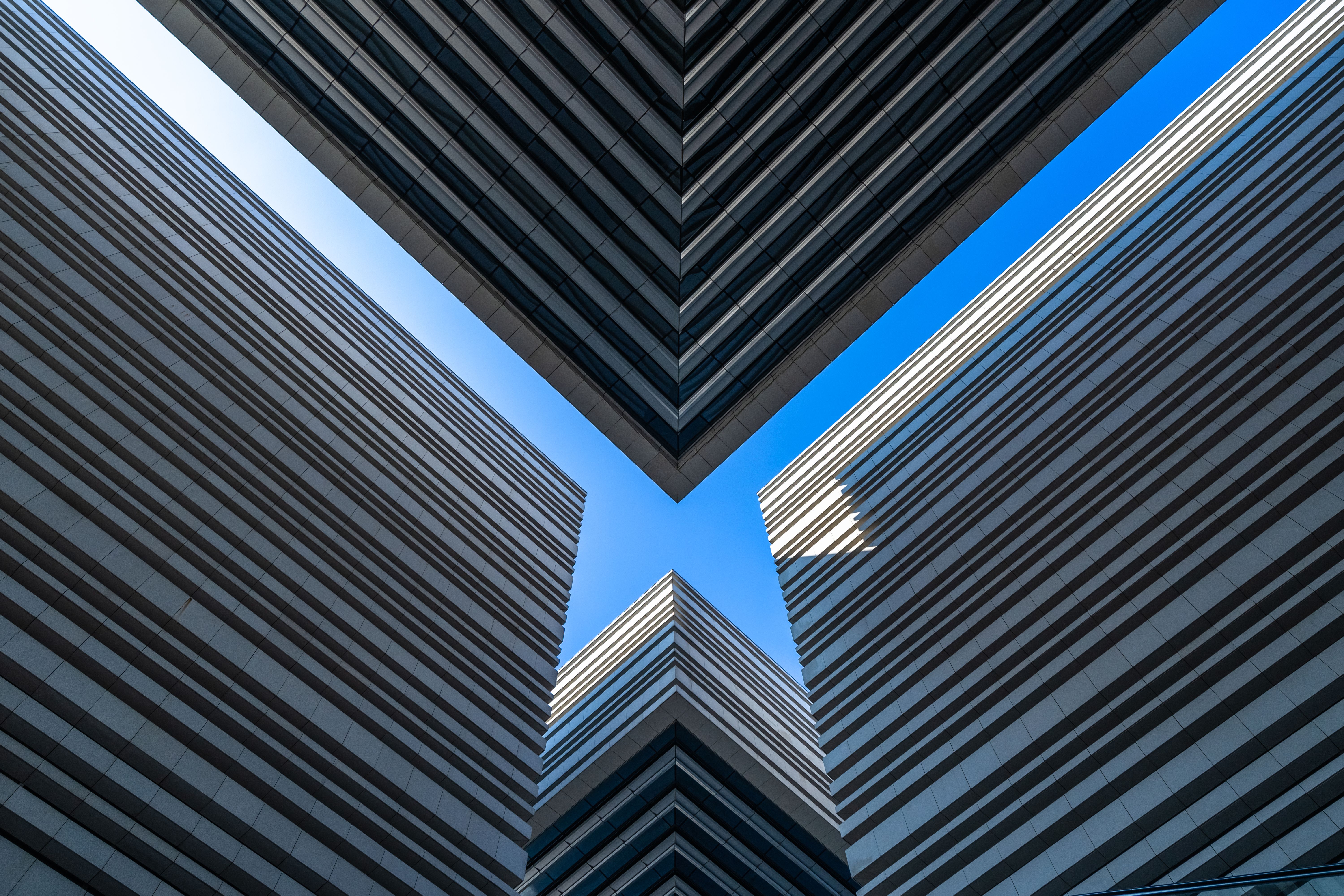 Close up of Local Details of Modern Urban Architecture in Changzhou, Jiangsu Province, China.